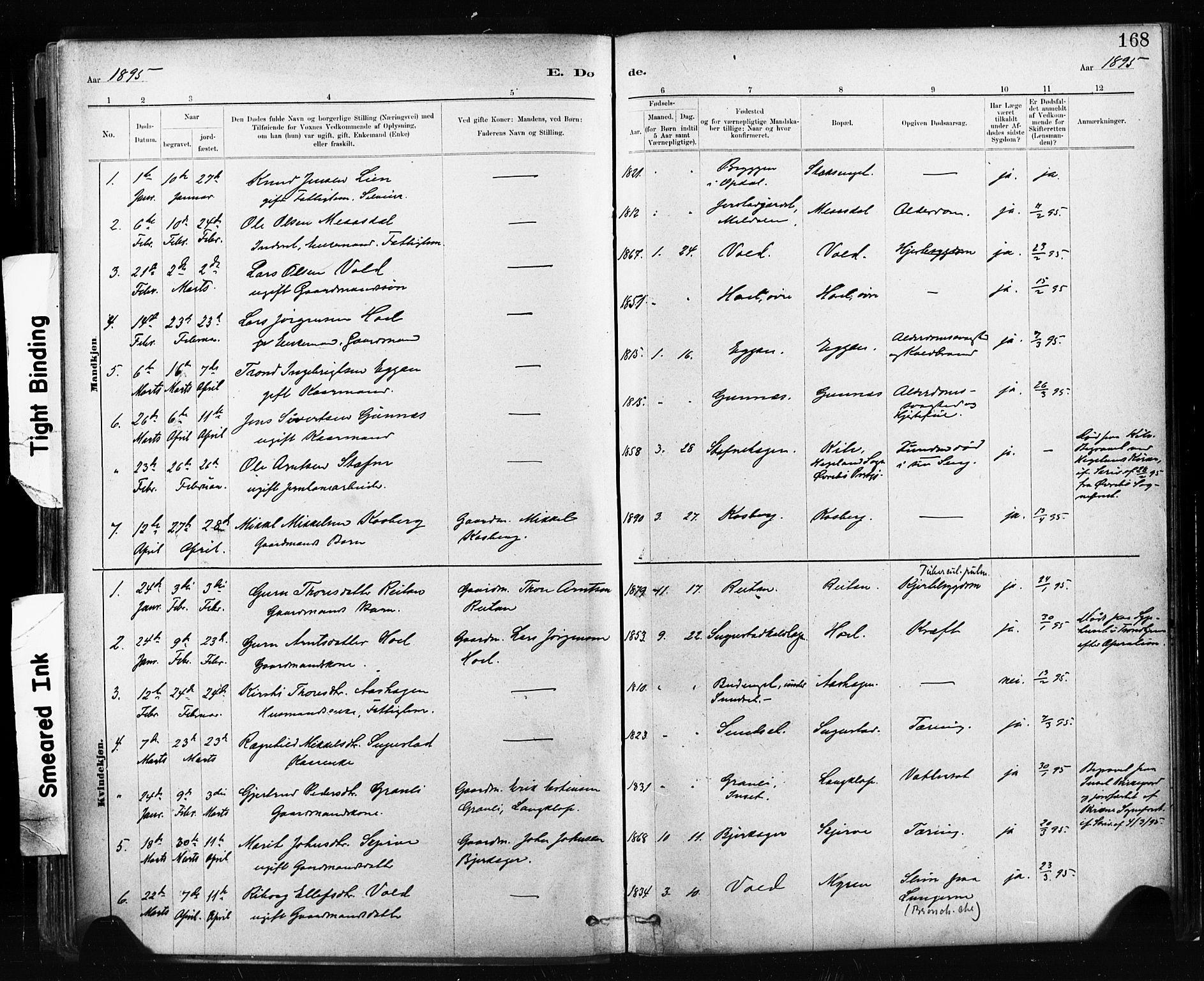 Ministerialprotokoller, klokkerbøker og fødselsregistre - Sør-Trøndelag, SAT/A-1456/674/L0871: Ministerialbok nr. 674A03, 1880-1896, s. 168