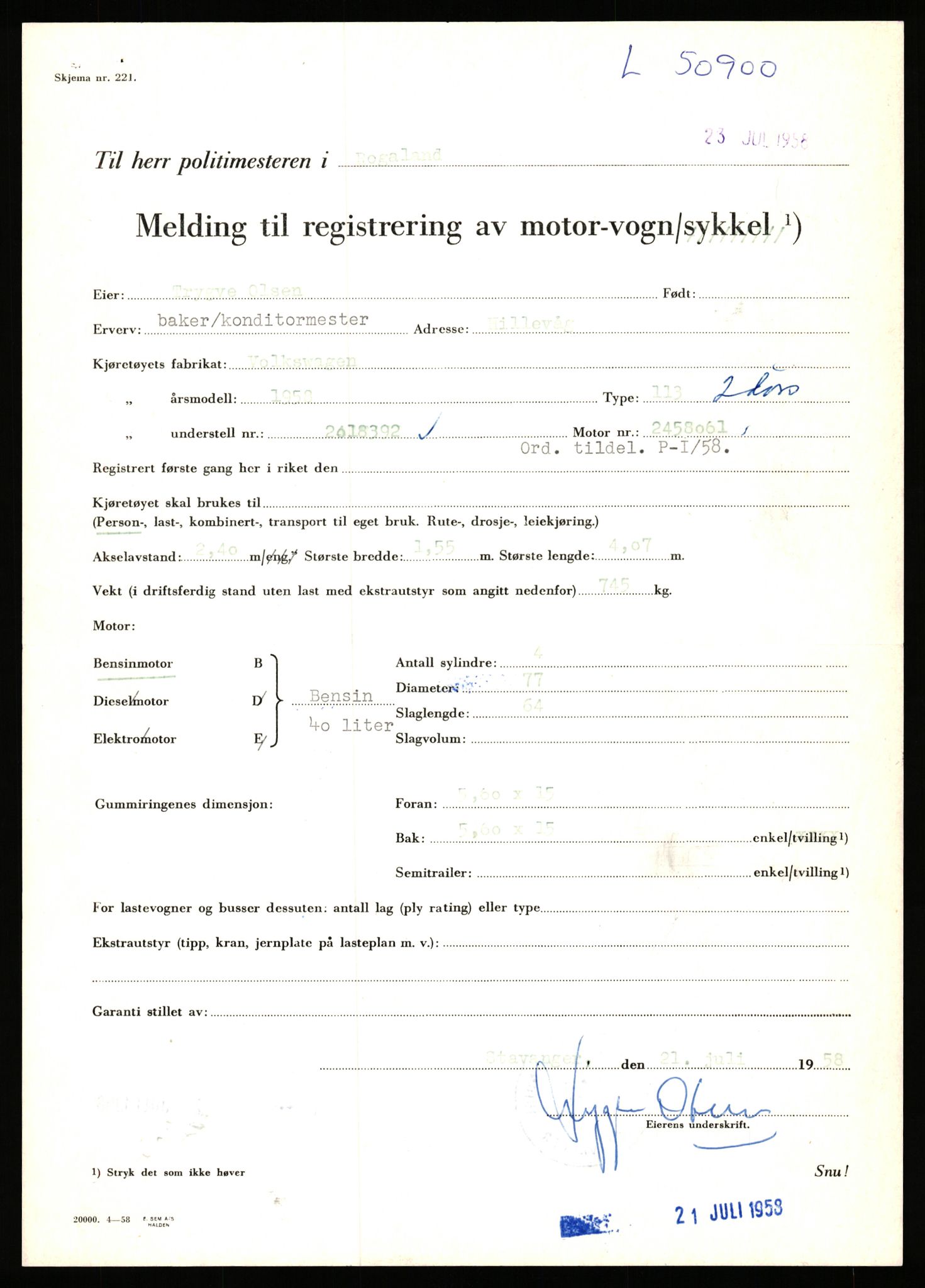 Stavanger trafikkstasjon, AV/SAST-A-101942/0/F/L0050: L-50600 - L-51299, 1930-1971, s. 963