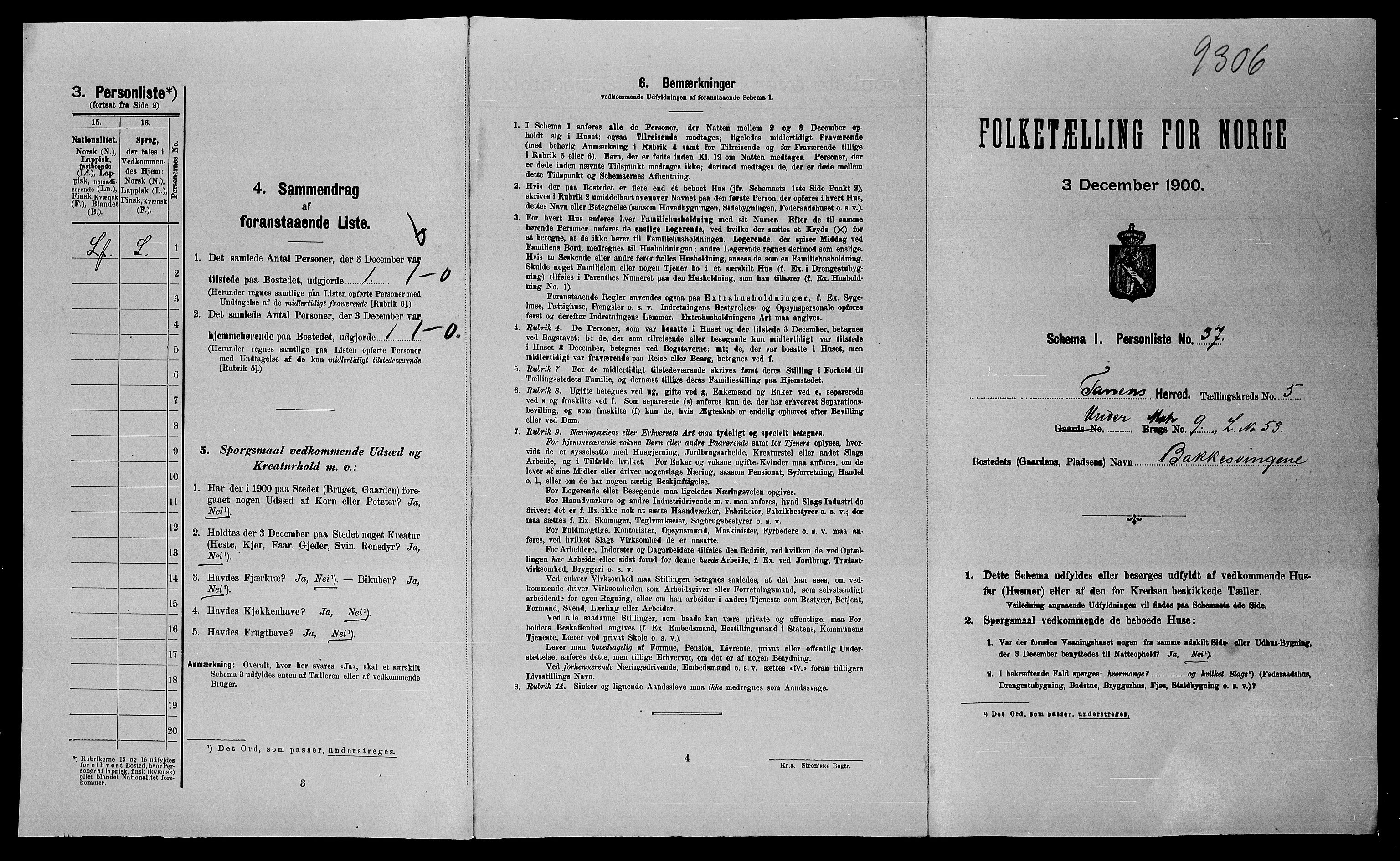 SATØ, Folketelling 1900 for 2025 Tana herred, 1900, s. 846