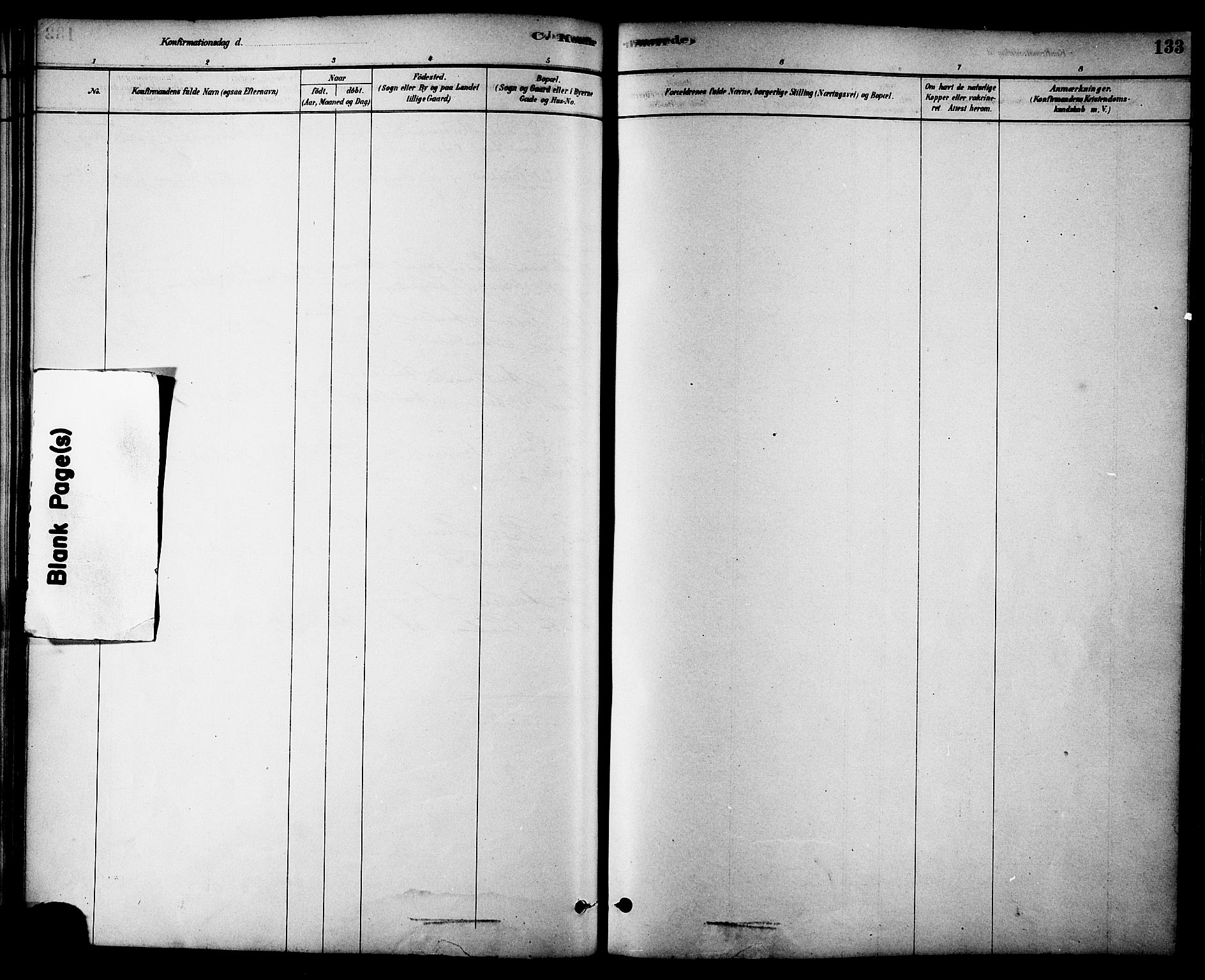 Ministerialprotokoller, klokkerbøker og fødselsregistre - Nordland, AV/SAT-A-1459/861/L0868: Ministerialbok nr. 861A03, 1879-1889, s. 133