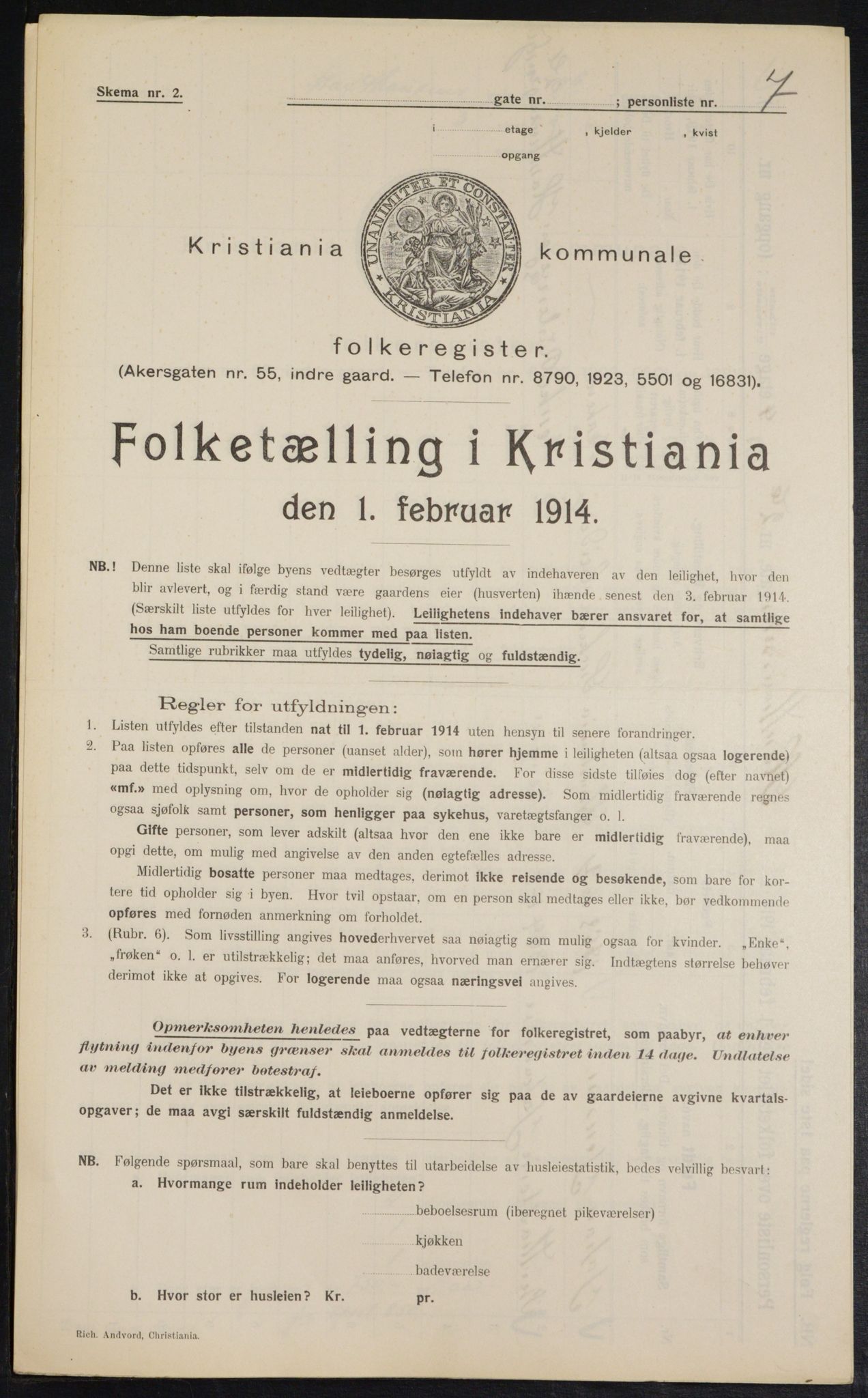 OBA, Kommunal folketelling 1.2.1914 for Kristiania, 1914, s. 35582