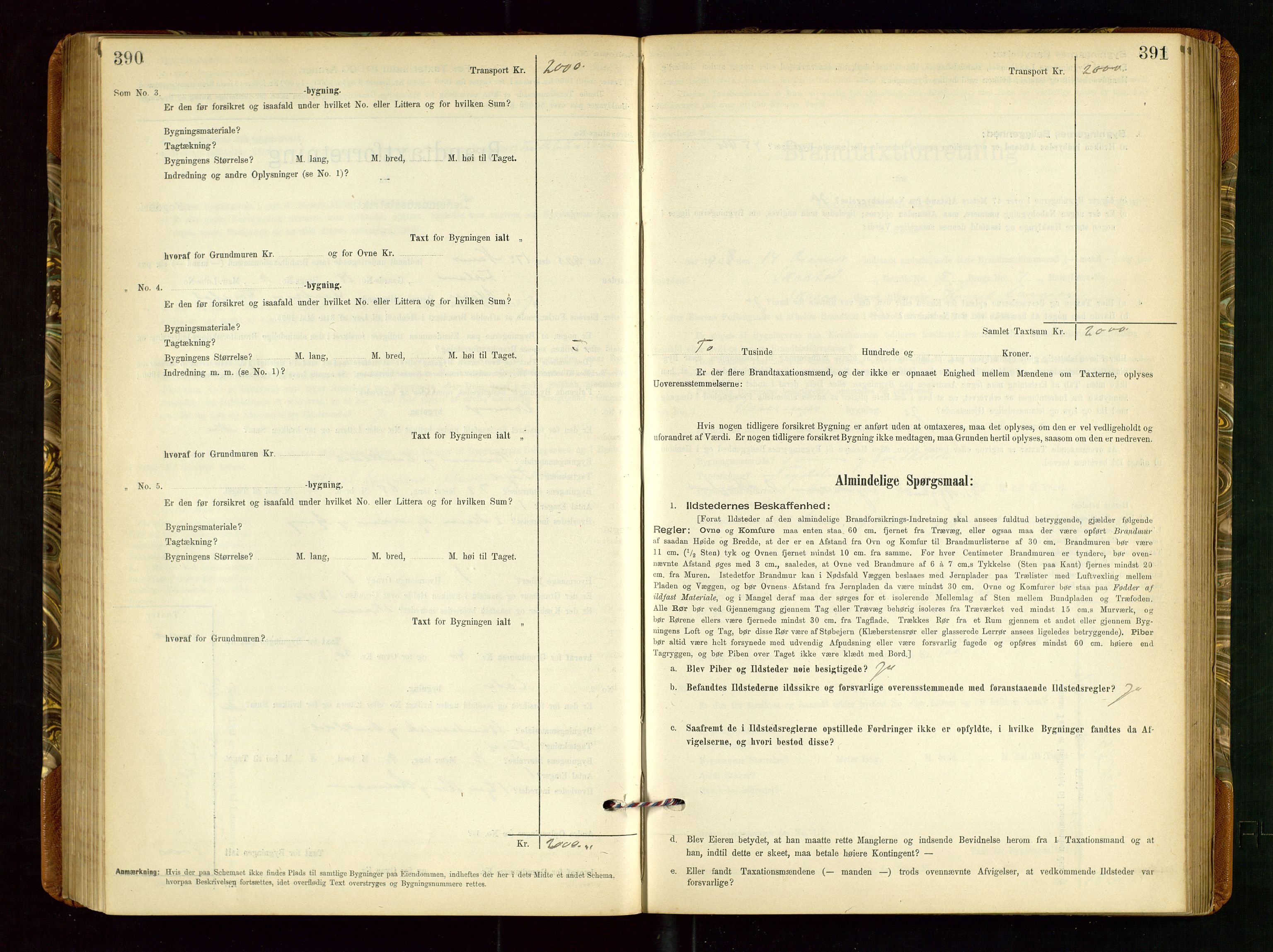 Torvestad lensmannskontor, AV/SAST-A-100307/1/Gob/L0002: "Brandtakstprotokol for Lensmanden i Torvestad", 1900-1905, s. 390-391