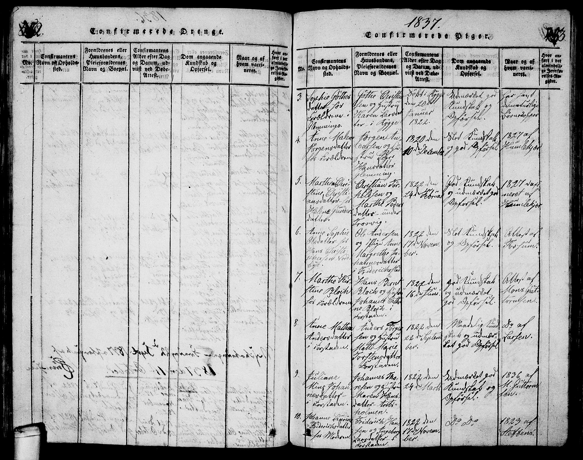 Glemmen prestekontor Kirkebøker, AV/SAO-A-10908/G/Ga/L0001: Klokkerbok nr. 1, 1816-1838, s. 552-553