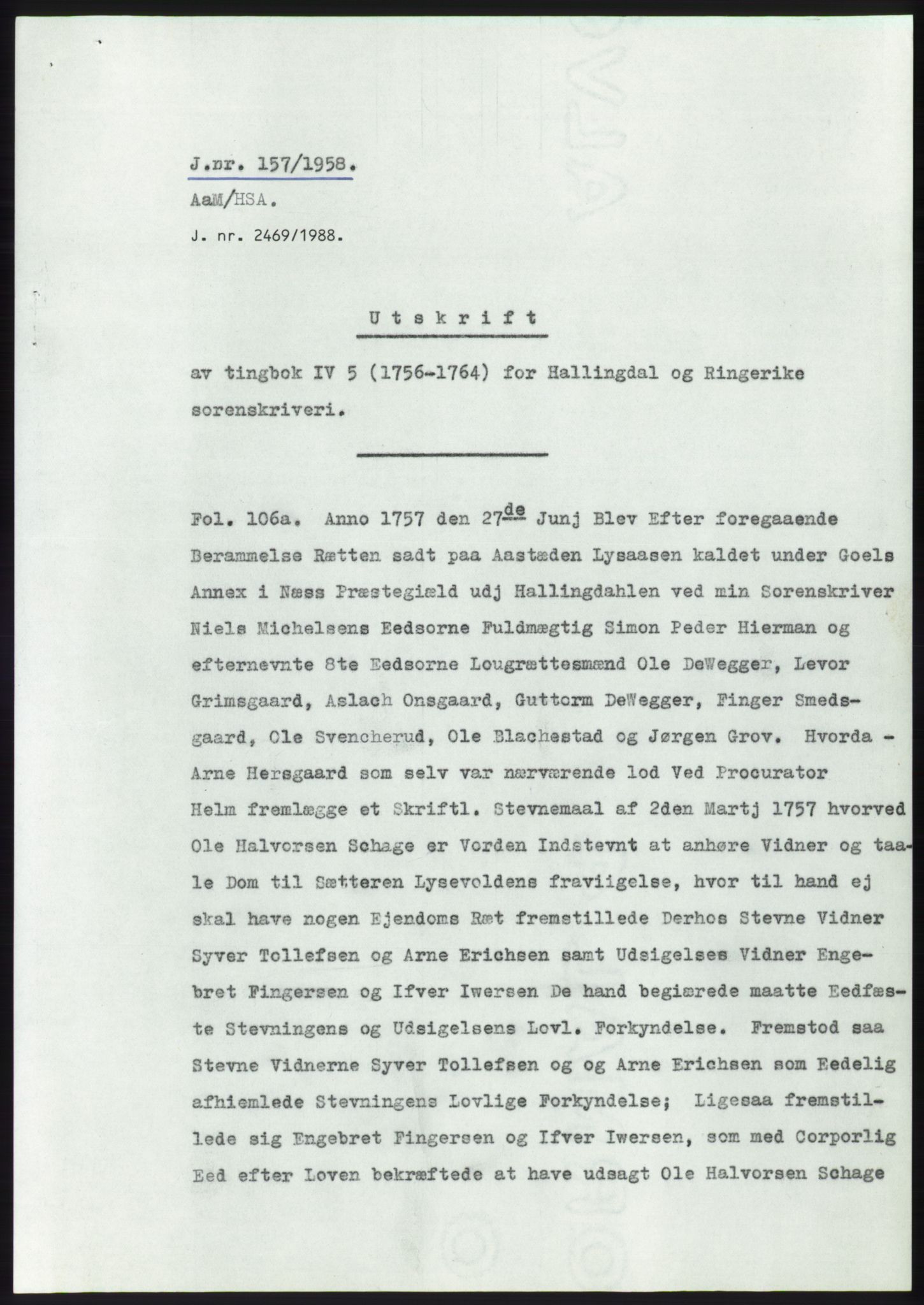 Statsarkivet i Kongsberg, SAKO/A-0001, 1957-1958, s. 384