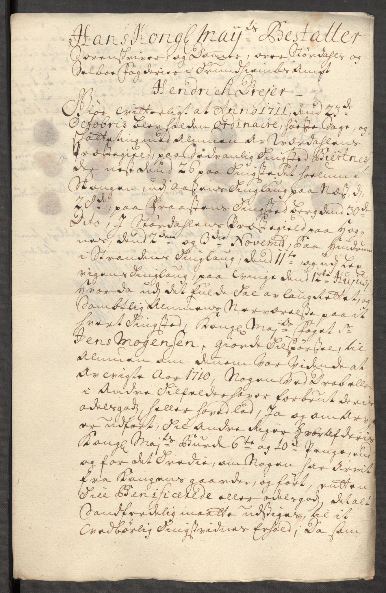 Rentekammeret inntil 1814, Reviderte regnskaper, Fogderegnskap, RA/EA-4092/R62/L4200: Fogderegnskap Stjørdal og Verdal, 1710, s. 185