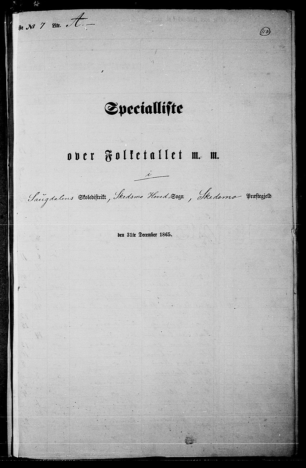 RA, Folketelling 1865 for 0231P Skedsmo prestegjeld, 1865, s. 98