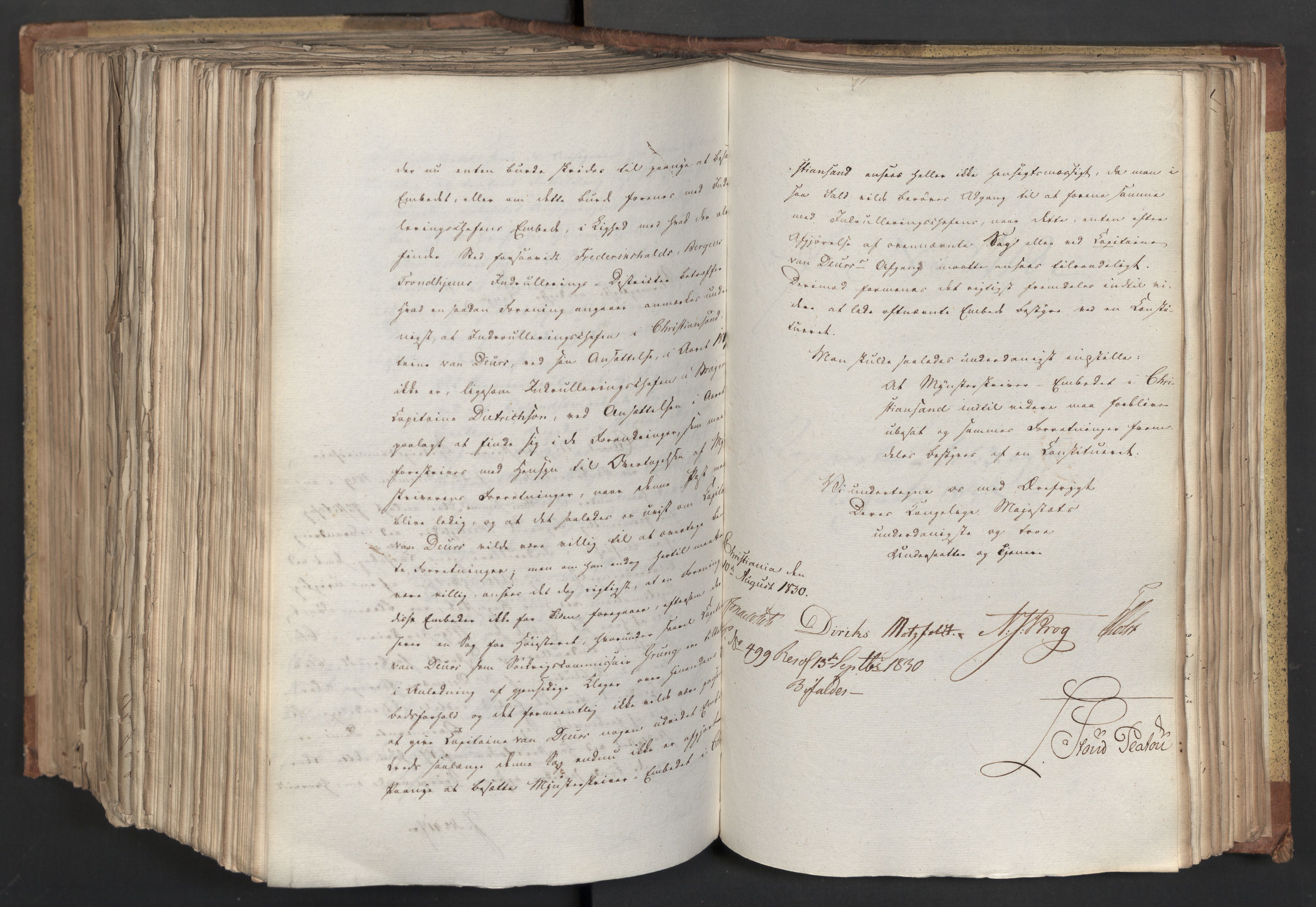 Statsrådsavdelingen i Stockholm, AV/RA-S-1003/D/Da/L0066: Regjeringsinnstillinger nr. 240-449, 1830, s. 690