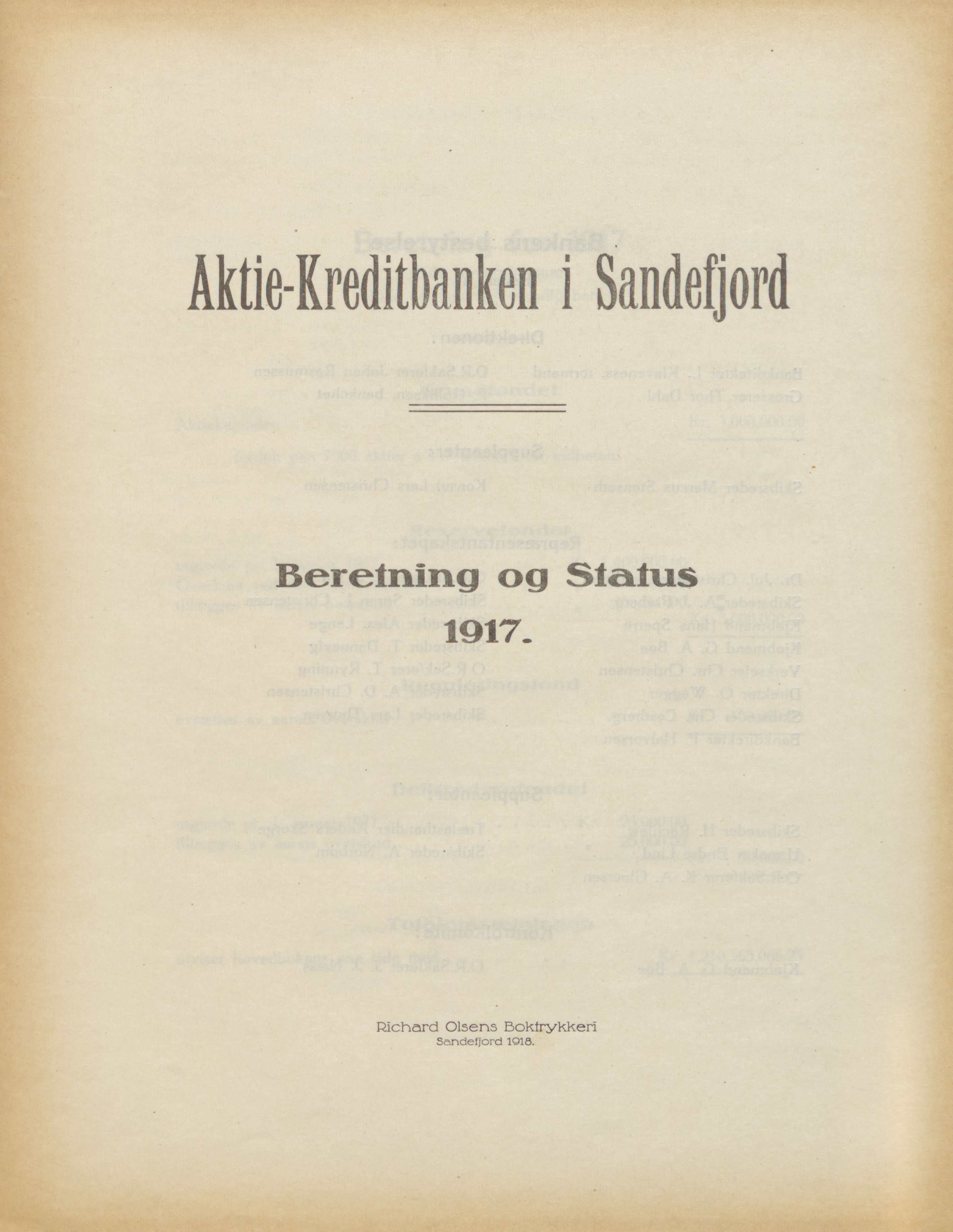 Privatbanken i Sandefjord AS, VEMU/ARS-A-1256/X/L0001: Årsberetninger, 1912-1929, s. 38