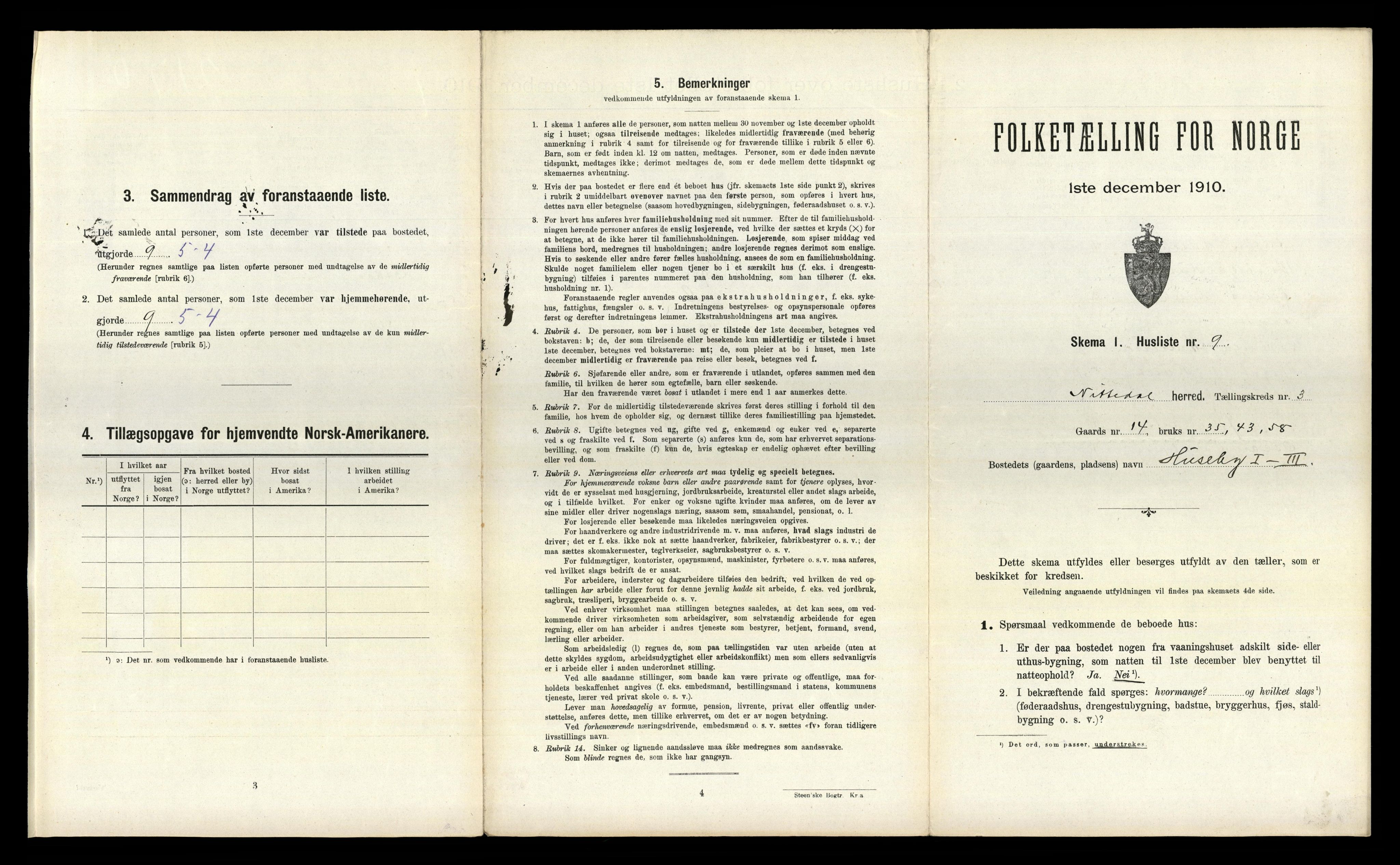 RA, Folketelling 1910 for 0233 Nittedal herred, 1910, s. 457