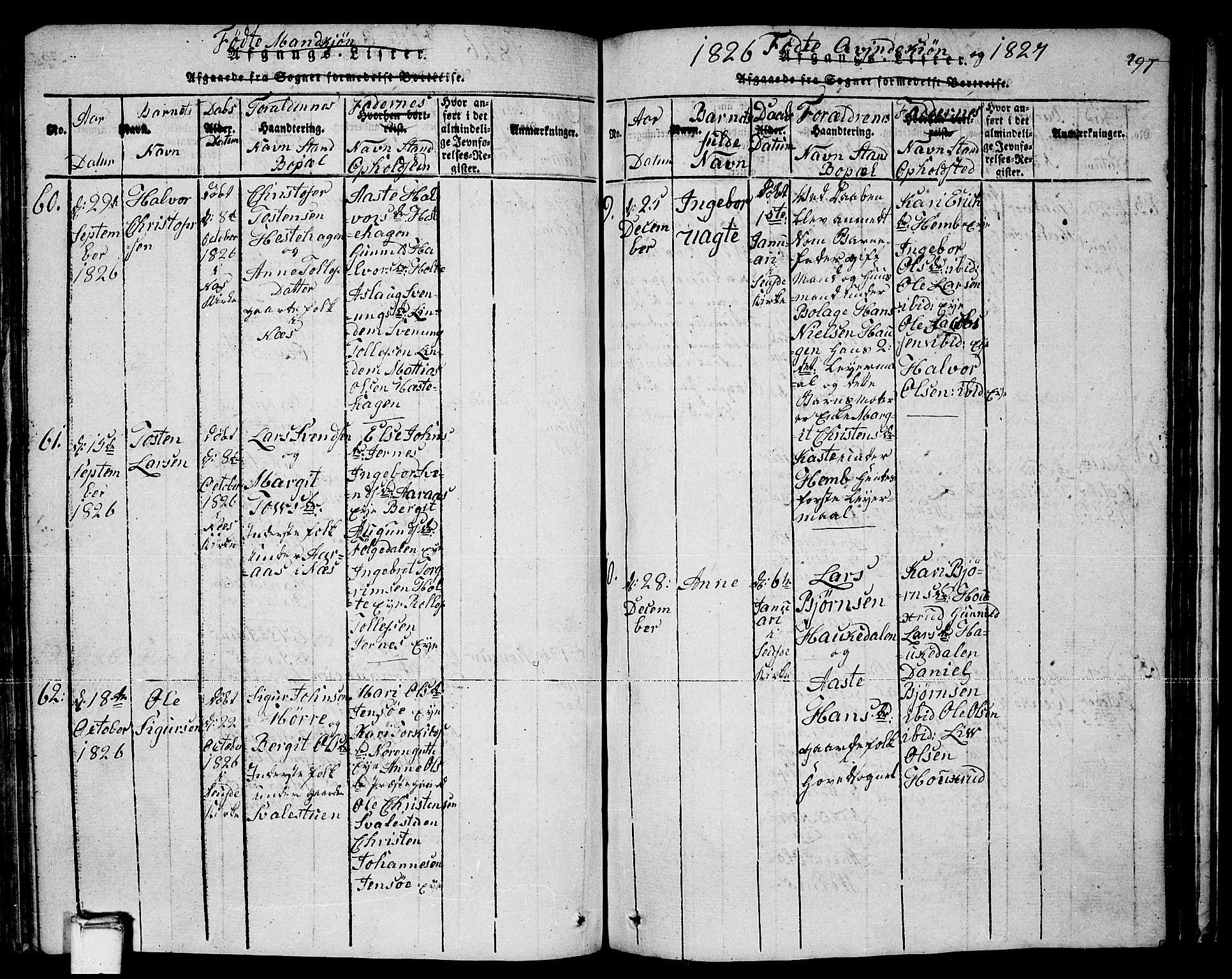 Sauherad kirkebøker, AV/SAKO-A-298/F/Fa/L0005: Ministerialbok nr. I 5, 1815-1829, s. 297