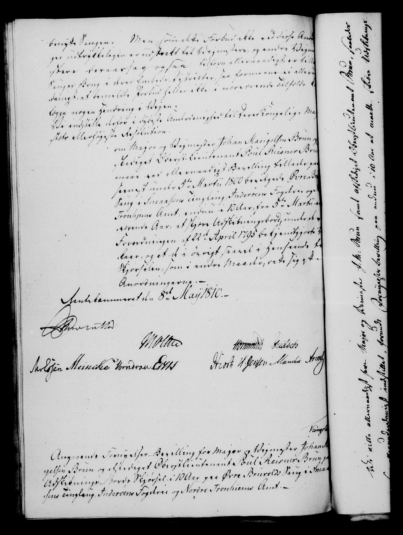 Rentekammeret, Kammerkanselliet, RA/EA-3111/G/Gf/Gfa/L0092: Norsk relasjons- og resolusjonsprotokoll (merket RK 52.92), 1810, s. 255