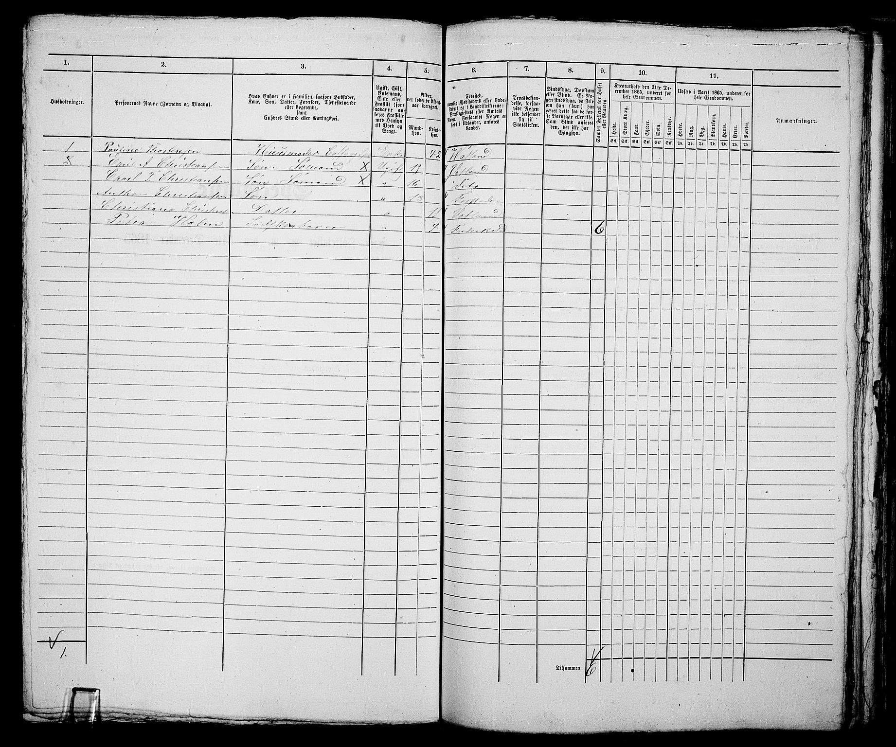 RA, Folketelling 1865 for 0103B Fredrikstad prestegjeld, Fredrikstad kjøpstad, 1865, s. 687