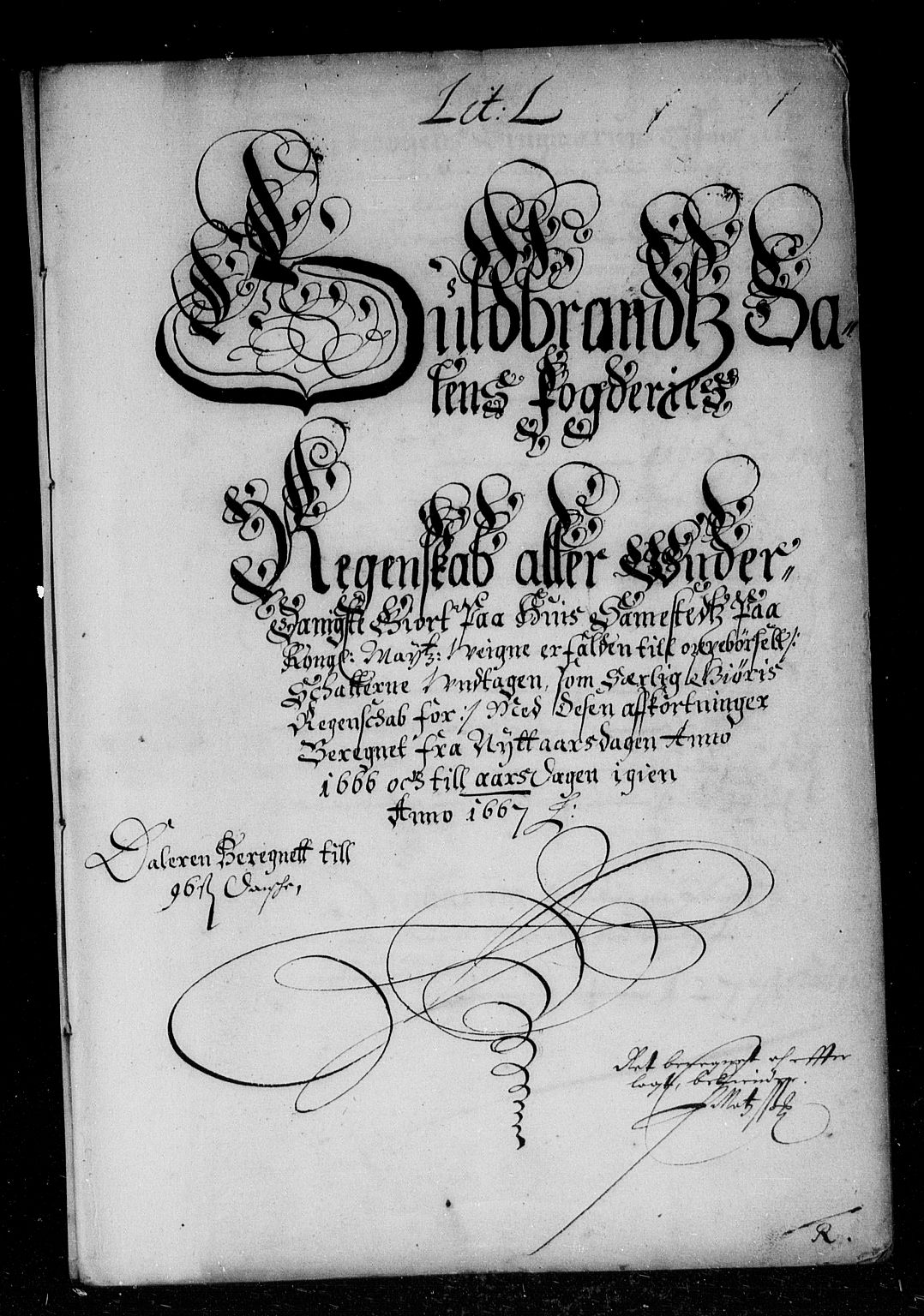 Rentekammeret inntil 1814, Reviderte regnskaper, Stiftamtstueregnskaper, Landkommissariatet på Akershus og Akershus stiftamt, AV/RA-EA-5869/R/Rb/L0035: Akershus stiftamt, 1666