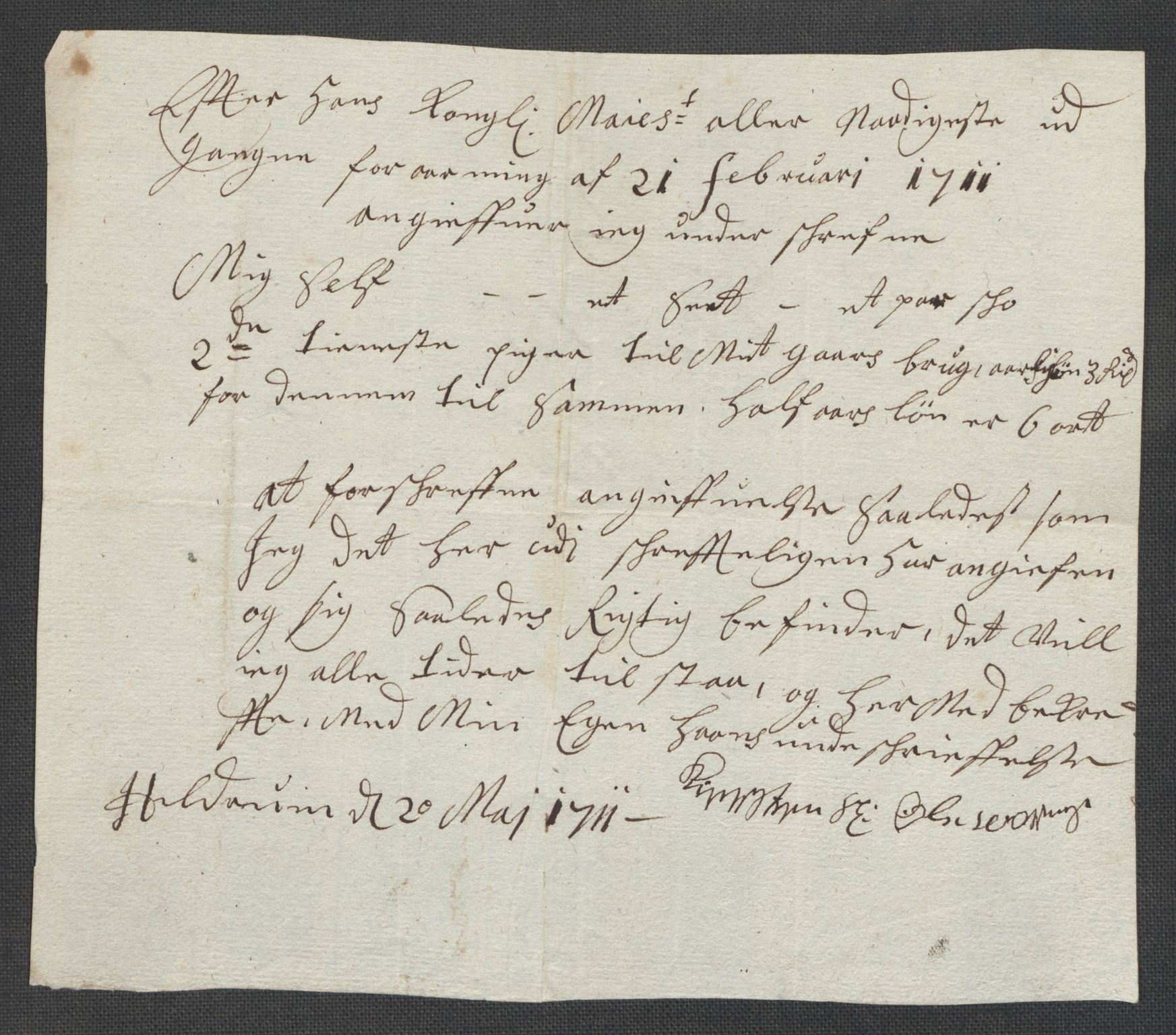 Rentekammeret inntil 1814, Reviderte regnskaper, Fogderegnskap, RA/EA-4092/R64/L4432: Fogderegnskap Namdal, 1711, s. 365