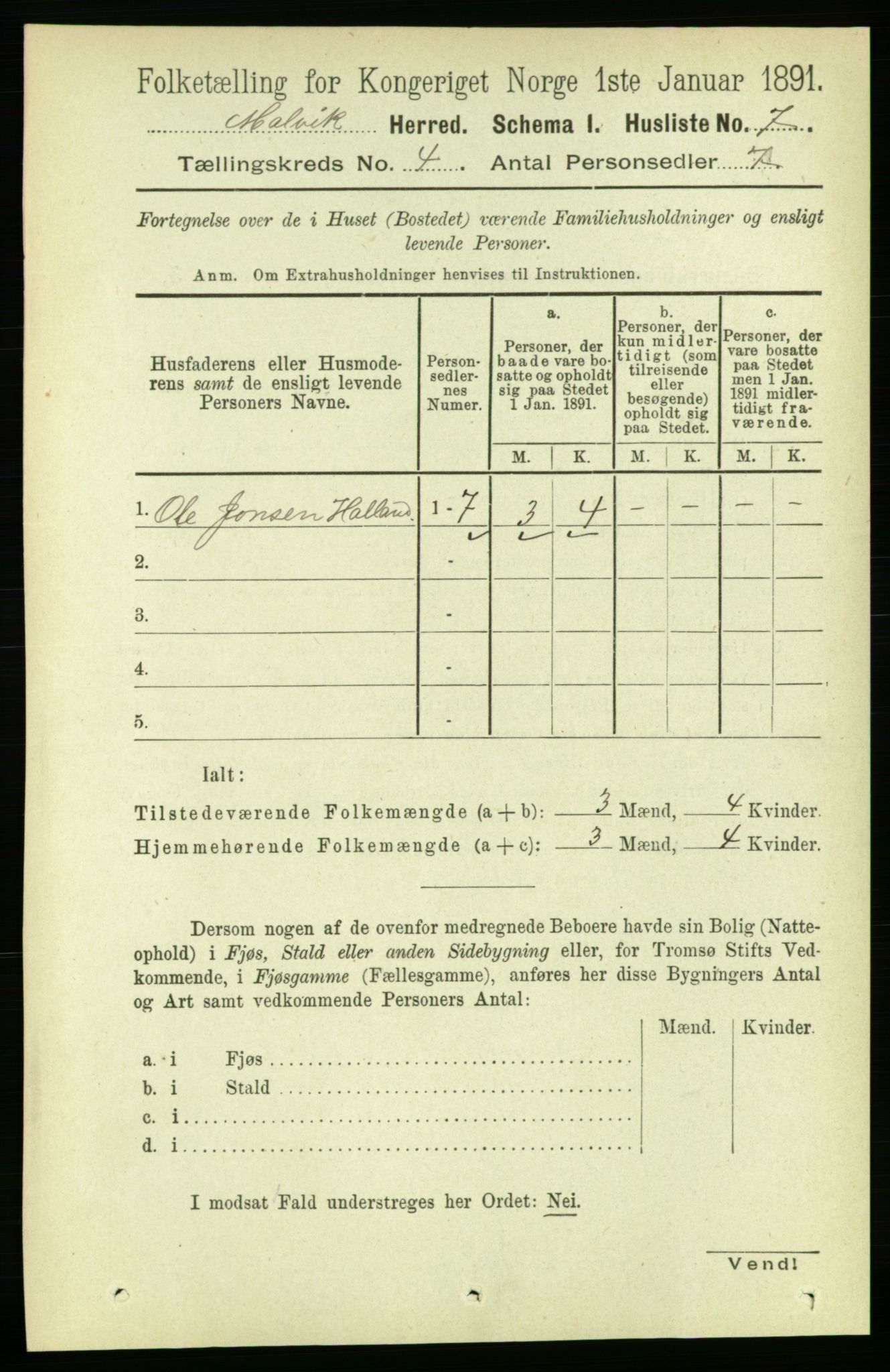 RA, Folketelling 1891 for 1663 Malvik herred, 1891, s. 2651