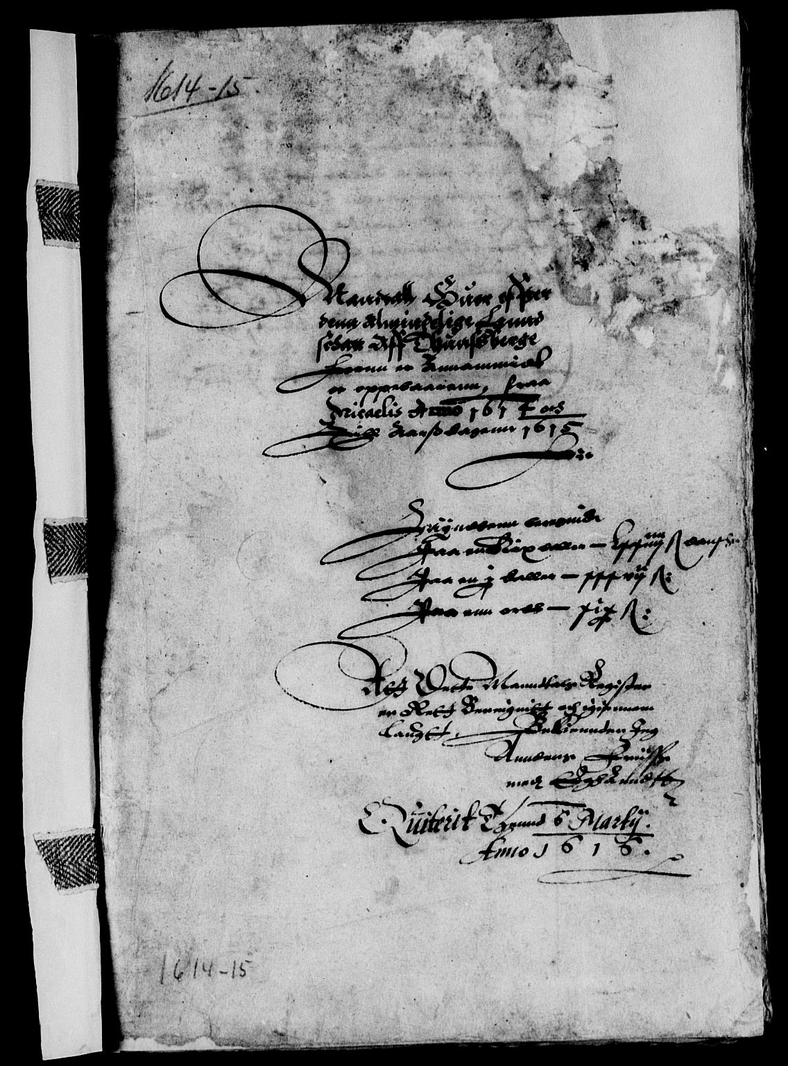 Rentekammeret inntil 1814, Reviderte regnskaper, Lensregnskaper, AV/RA-EA-5023/R/Rb/Rbo/L0003: Tønsberg len, 1614-1617