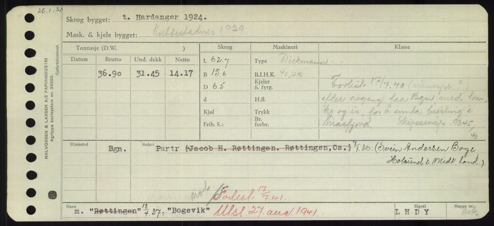 Sjøfartsdirektoratet med forløpere, Skipsmålingen, AV/RA-S-1627/H/Hd/L0004: Fartøy, Bia-Boy, s. 413