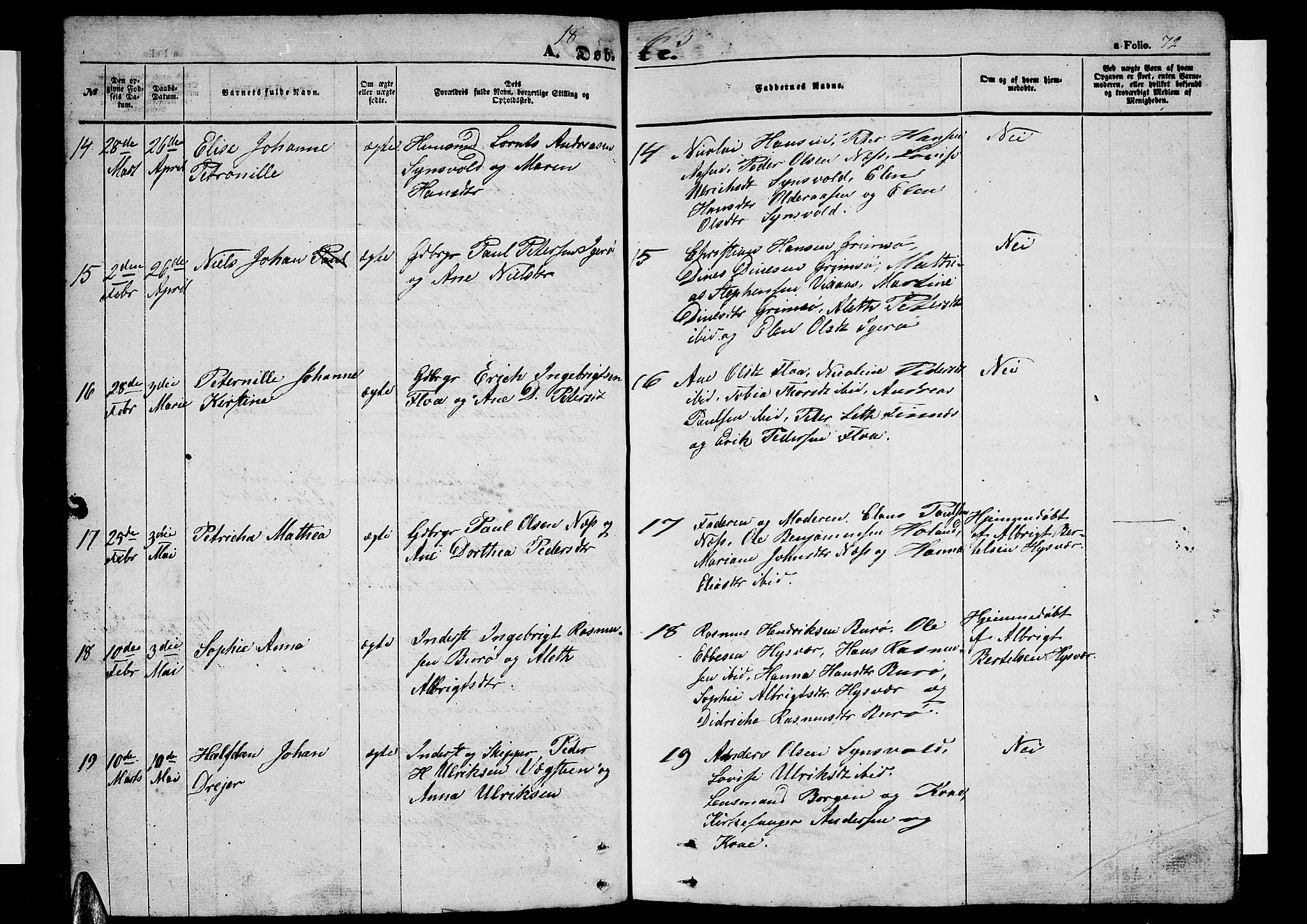 Ministerialprotokoller, klokkerbøker og fødselsregistre - Nordland, AV/SAT-A-1459/816/L0251: Klokkerbok nr. 816C01, 1852-1870, s. 72