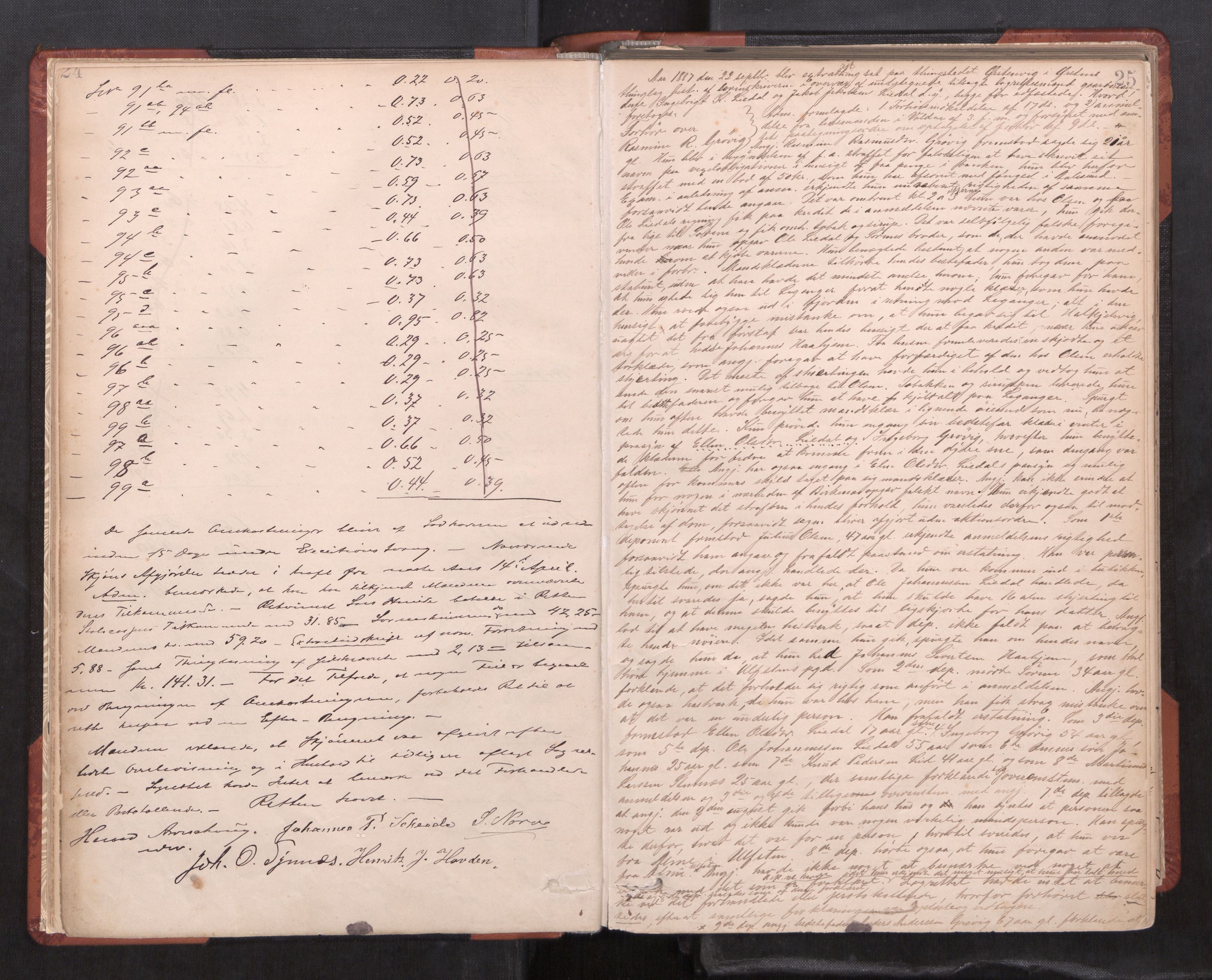 Søre Sunnmøre sorenskriveri, AV/SAT-A-4122/1/1/1B/L0010: Ekstrarettsprotokollar, 1886-1910, s. 24-25