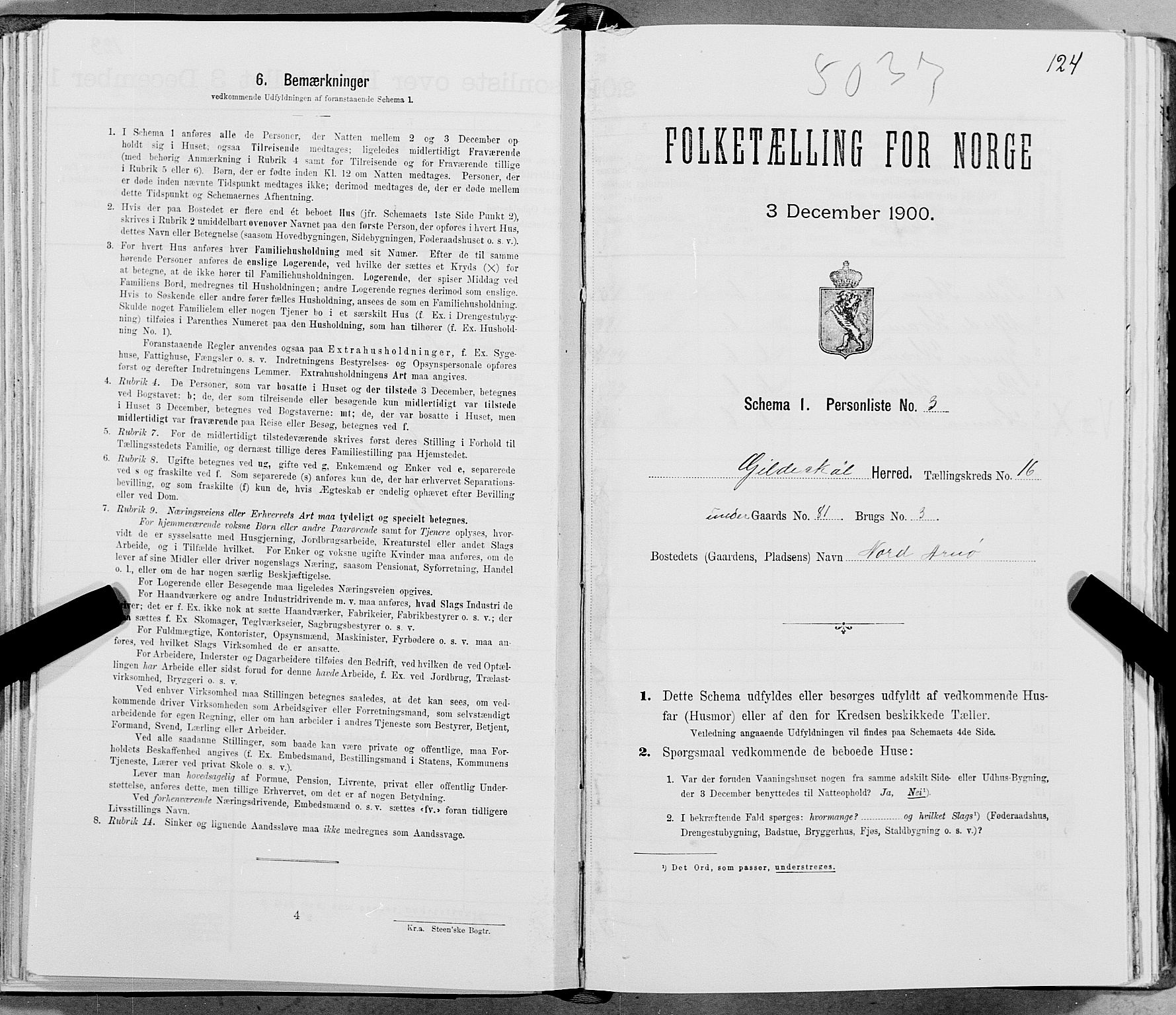 SAT, Folketelling 1900 for 1838 Gildeskål herred, 1900, s. 1633