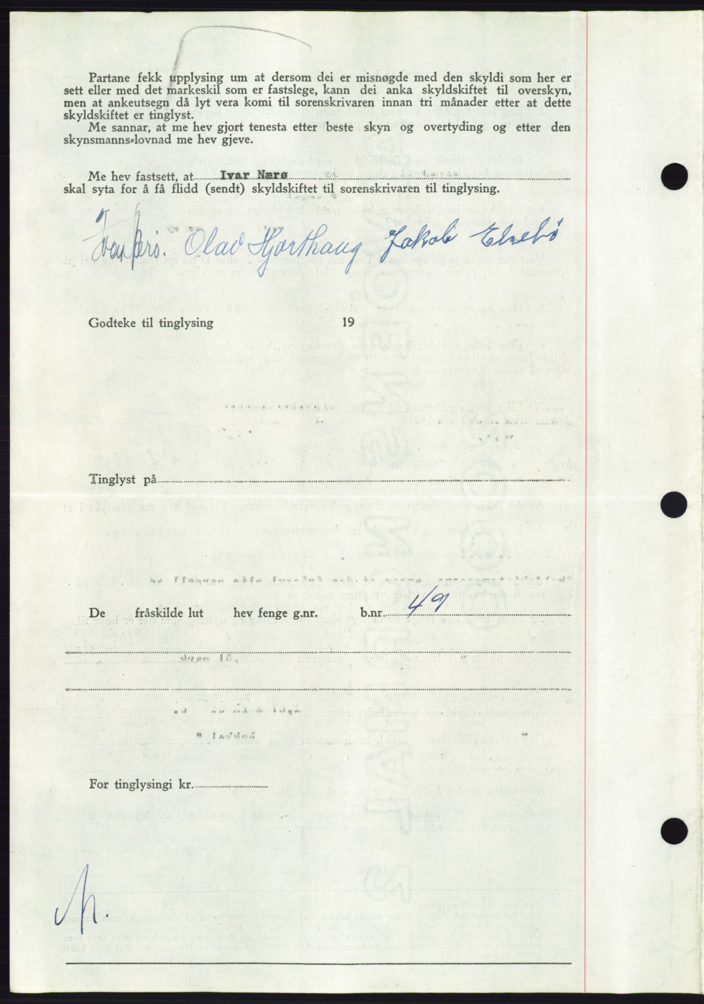 Søre Sunnmøre sorenskriveri, AV/SAT-A-4122/1/2/2C/L0110: Pantebok nr. 36A, 1958-1958, Dagboknr: 1476/1958