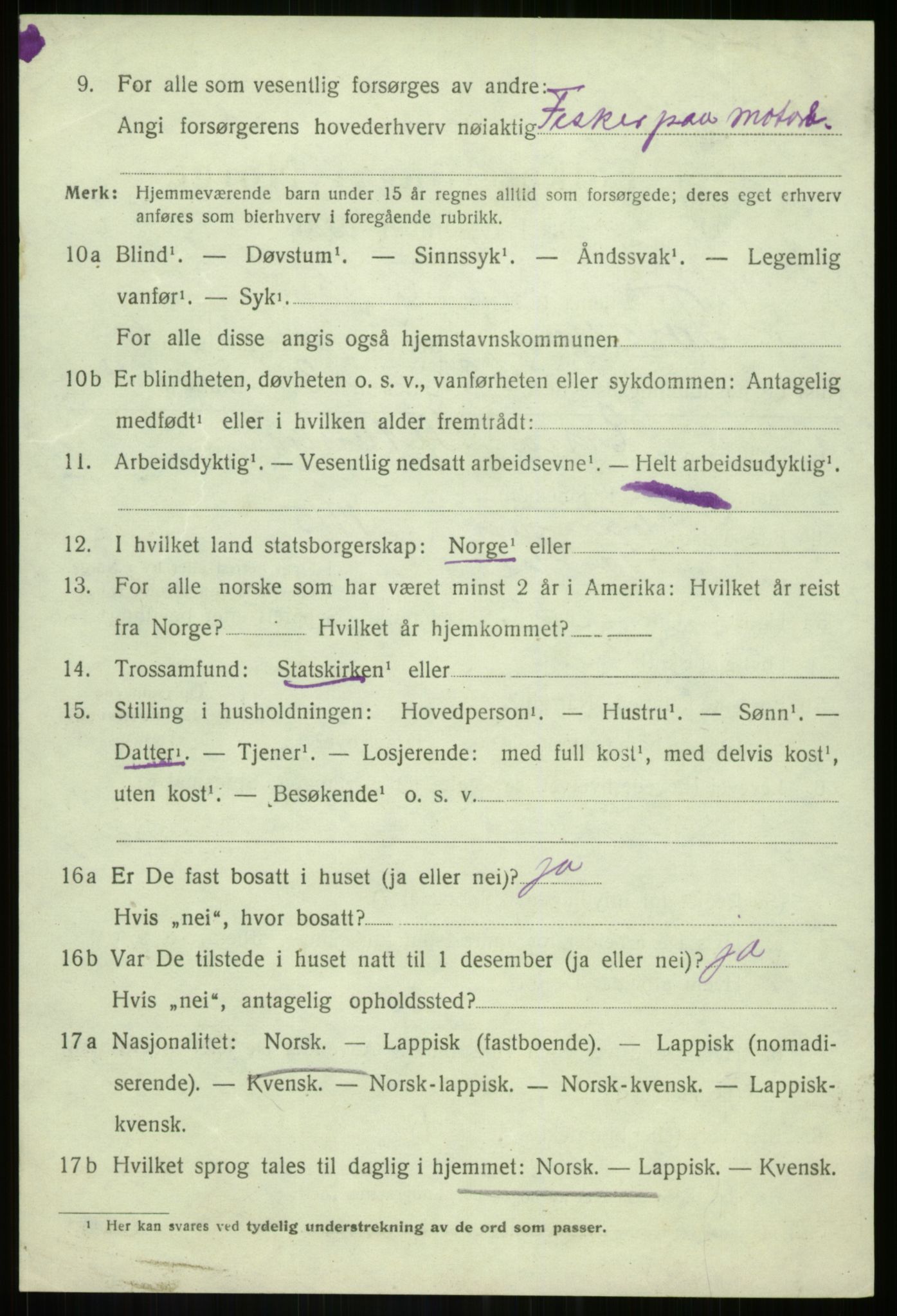 SATØ, Folketelling 1920 for 1928 Torsken herred, 1920, s. 3181