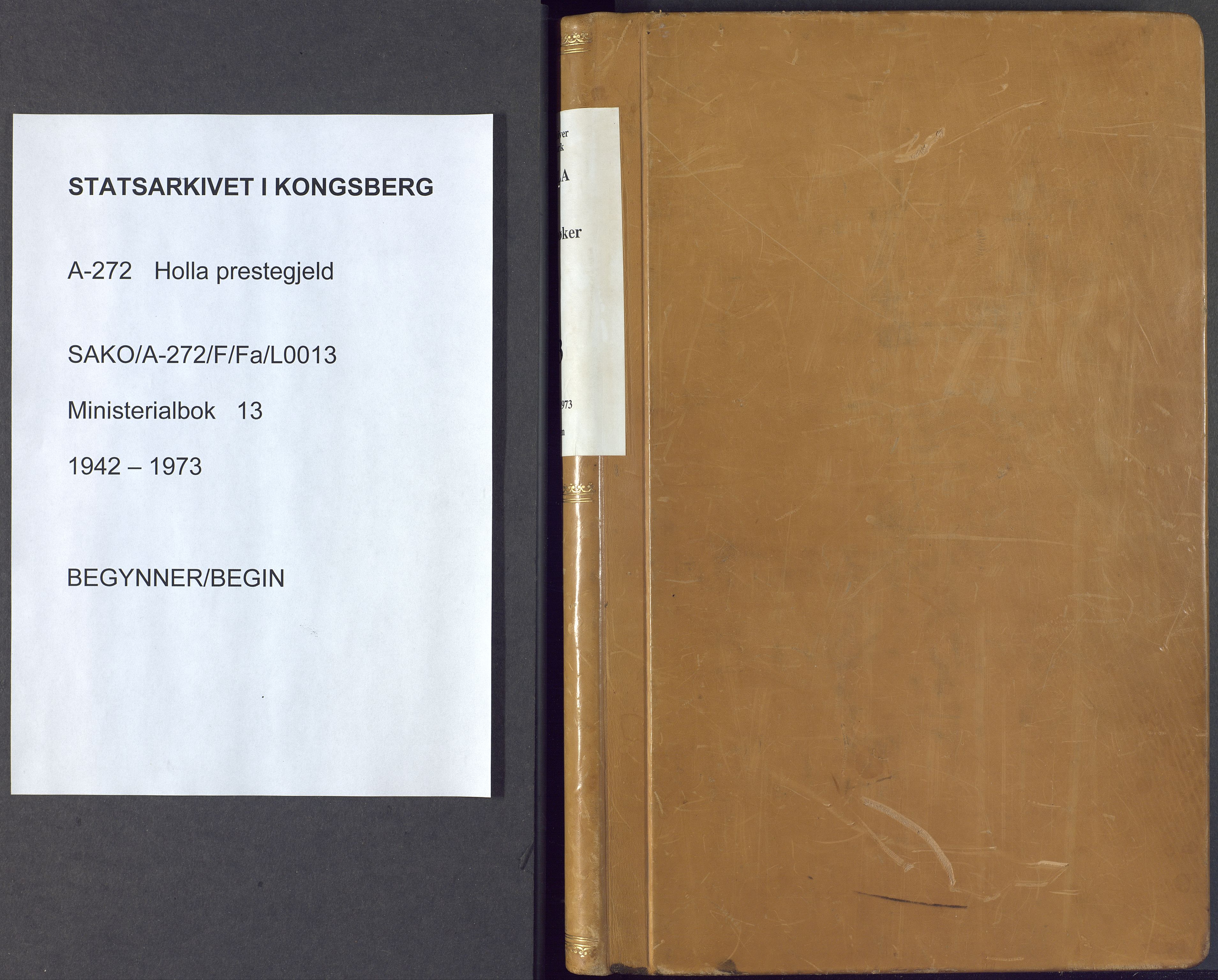 Holla kirkebøker, SAKO/A-272/F/Fa/L0013: Ministerialbok nr. 13, 1942-1973