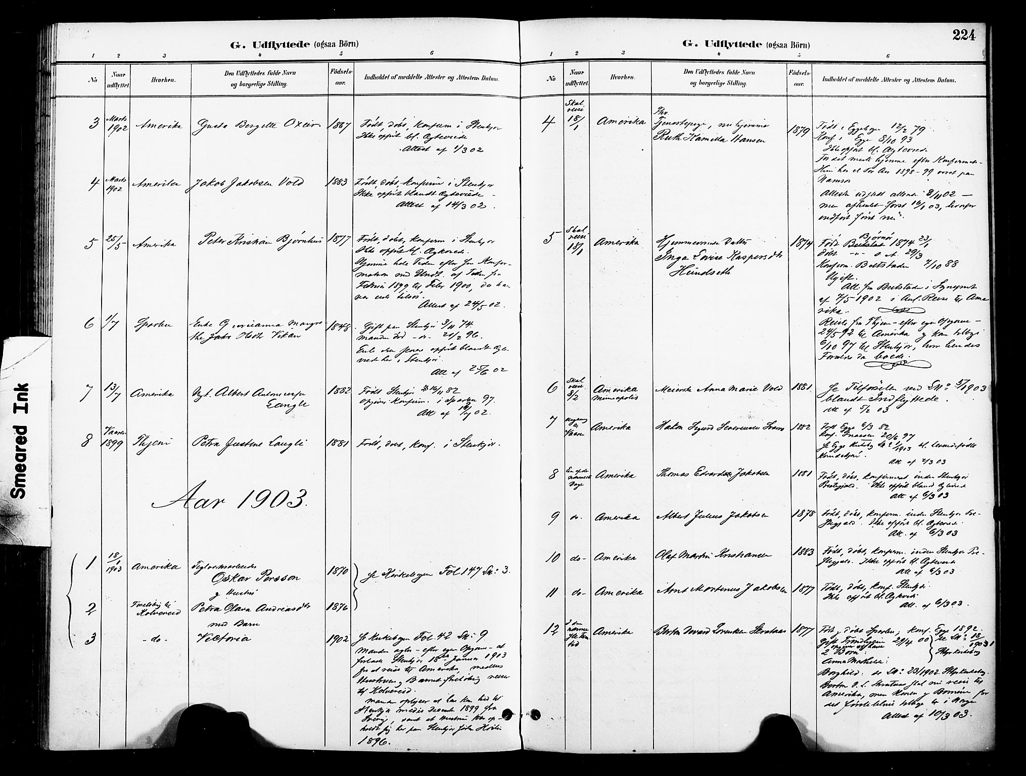 Ministerialprotokoller, klokkerbøker og fødselsregistre - Nord-Trøndelag, SAT/A-1458/739/L0372: Ministerialbok nr. 739A04, 1895-1903, s. 224