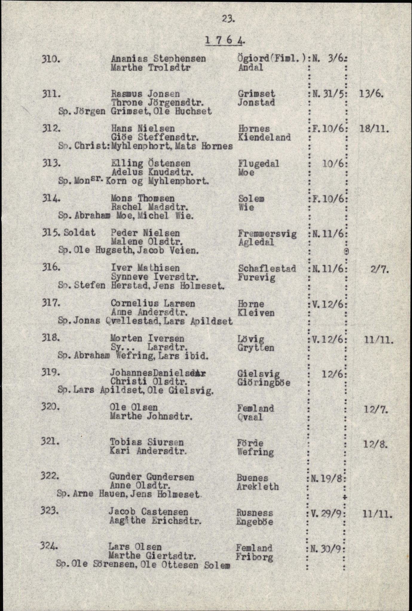 Samling av fulltekstavskrifter, SAB/FULLTEKST/B/14/0007: Førde sokneprestembete, ministerialbok nr. A 3, 1749-1764, s. 24