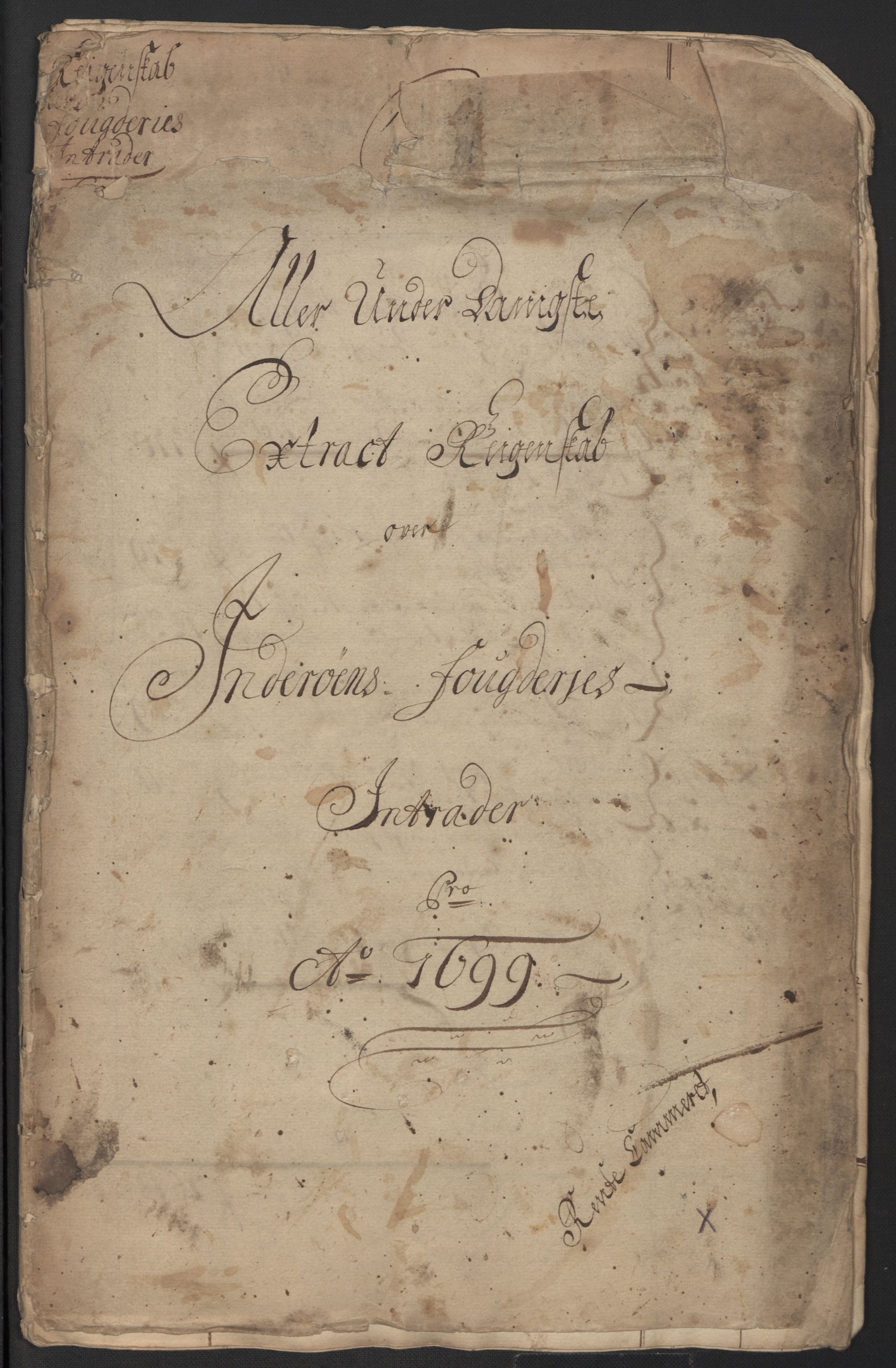 Rentekammeret inntil 1814, Reviderte regnskaper, Fogderegnskap, RA/EA-4092/R63/L4310: Fogderegnskap Inderøy, 1698-1699, s. 254