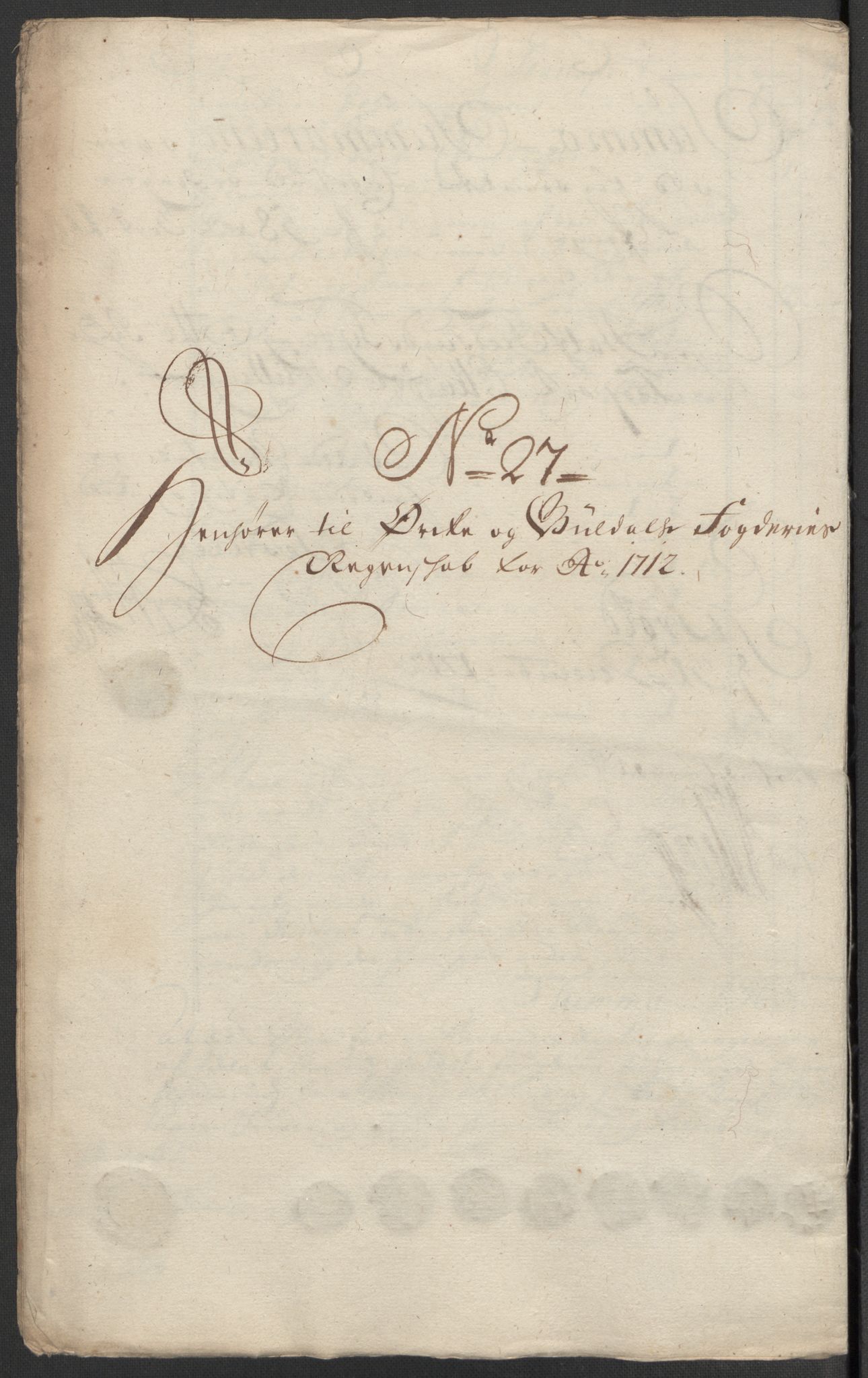 Rentekammeret inntil 1814, Reviderte regnskaper, Fogderegnskap, AV/RA-EA-4092/R60/L3963: Fogderegnskap Orkdal og Gauldal, 1712, s. 293