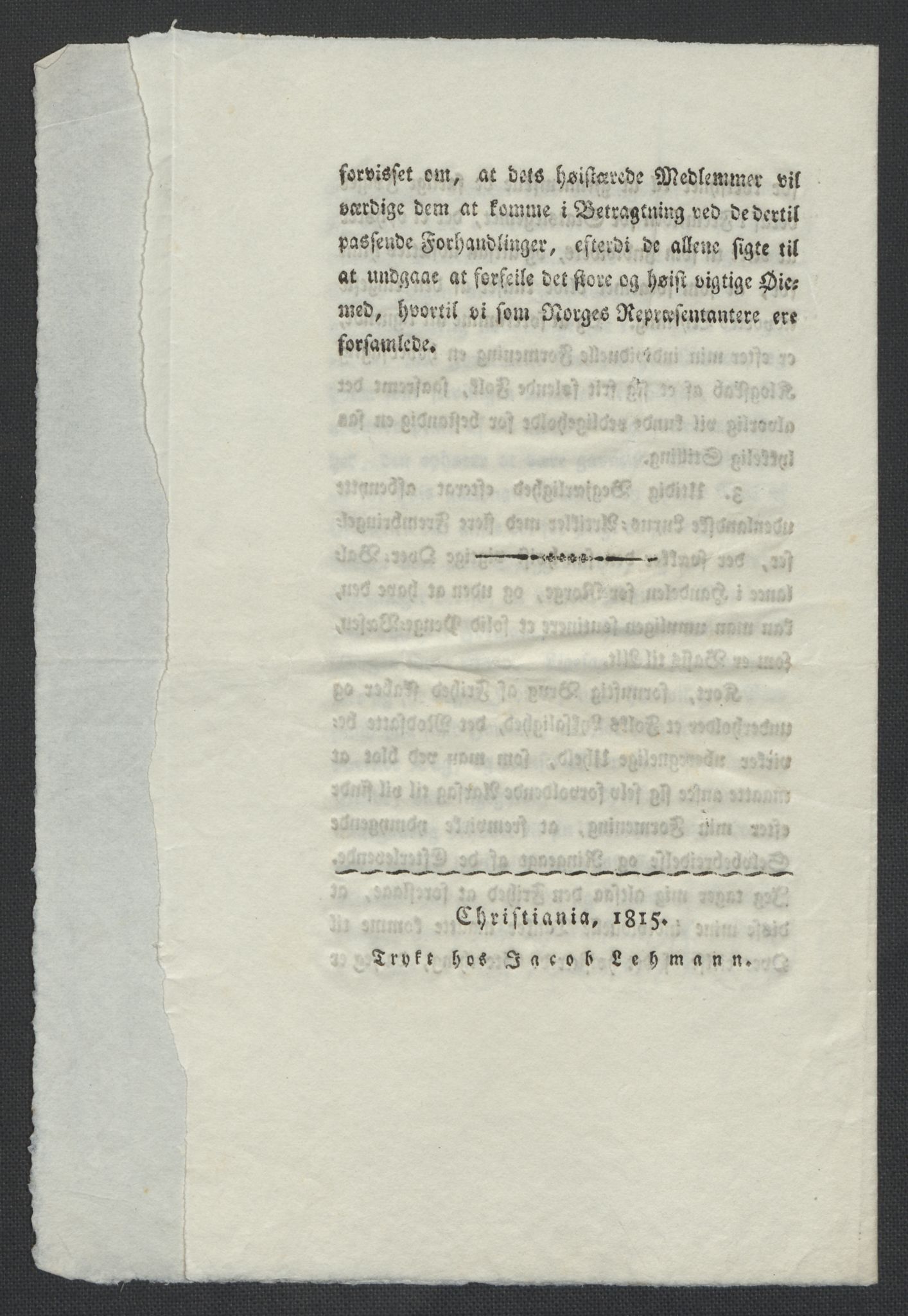 Christie, Wilhelm Frimann Koren, AV/RA-PA-0014/F/L0005: Christies dokumenter fra Stortinget, 1815-1816, s. 503