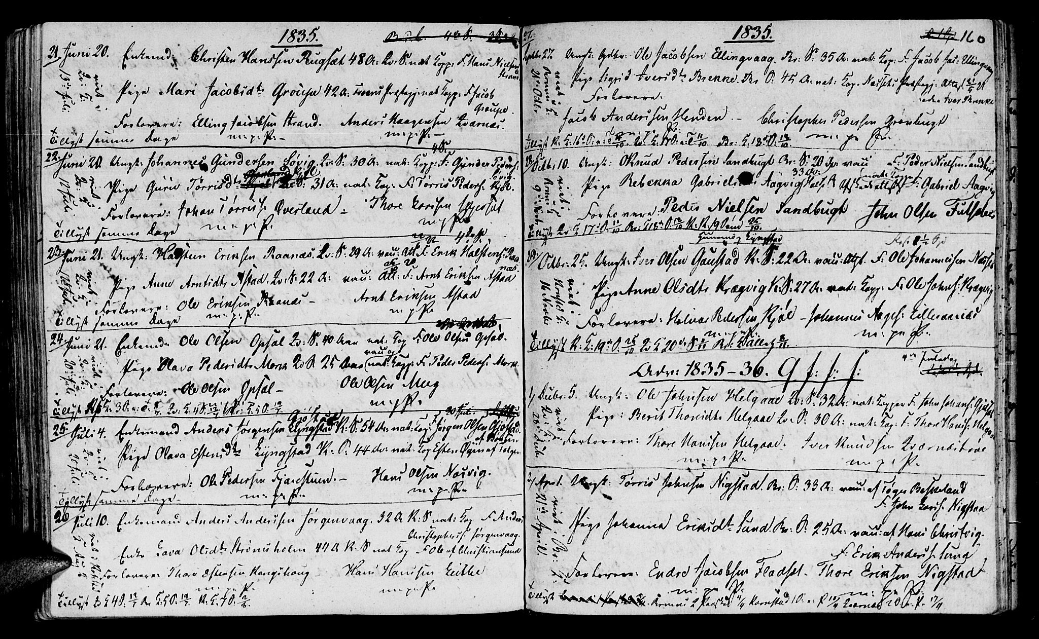 Ministerialprotokoller, klokkerbøker og fødselsregistre - Møre og Romsdal, AV/SAT-A-1454/568/L0795: Ministerialbok nr. 568A04, 1802-1845, s. 160