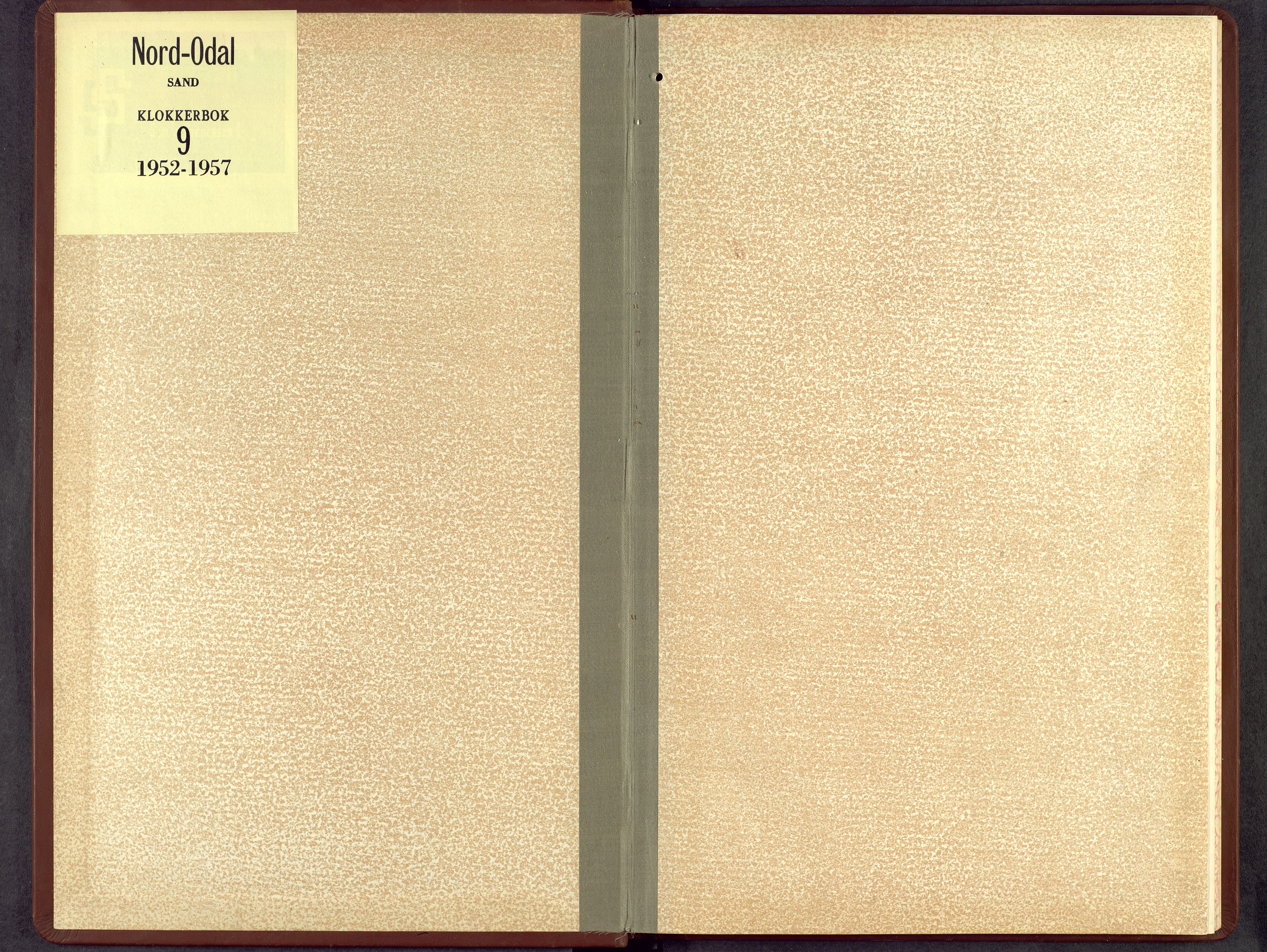 Nord-Odal prestekontor, AV/SAH-PREST-032/H/Ha/Hab/L0009: Klokkerbok nr. 9, 1952-1957