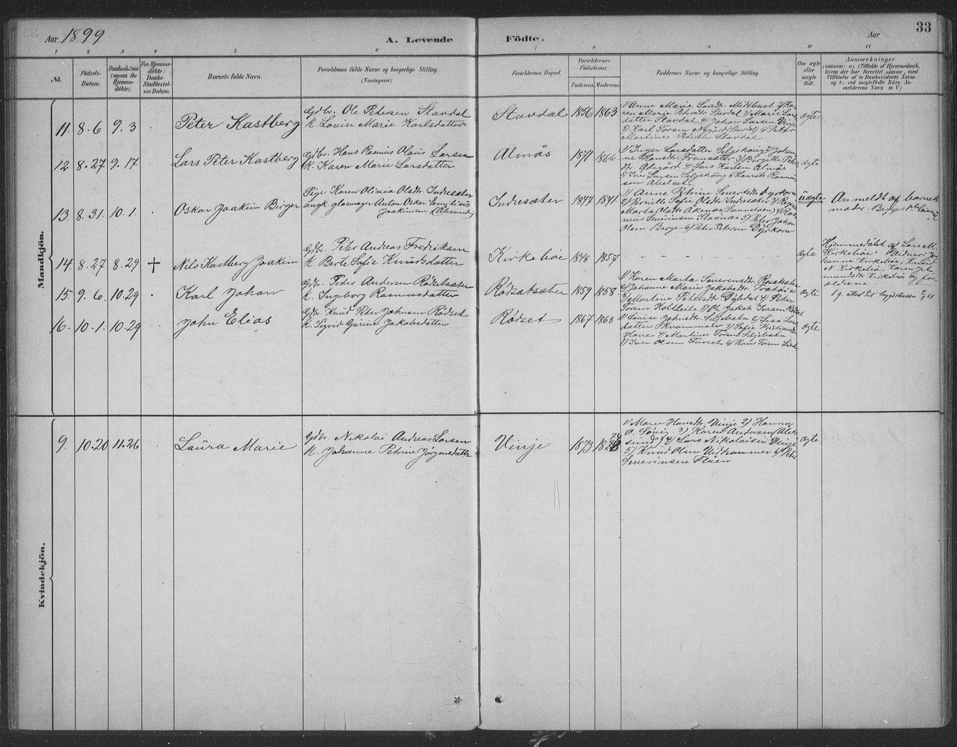 Ministerialprotokoller, klokkerbøker og fødselsregistre - Møre og Romsdal, SAT/A-1454/521/L0299: Ministerialbok nr. 521A01, 1882-1907, s. 33