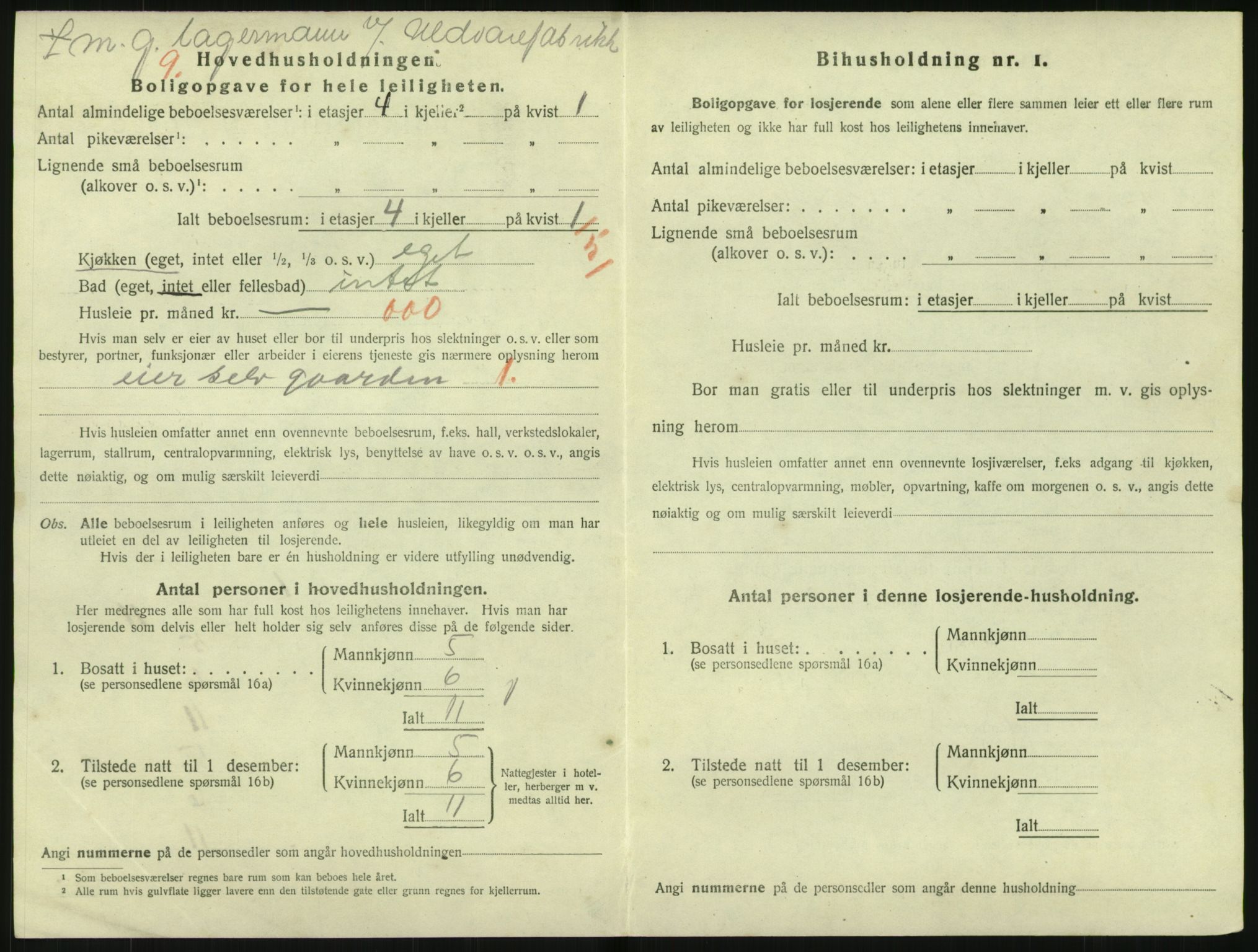 SAST, Folketelling 1920 for 1102 Sandnes ladested, 1920, s. 2485