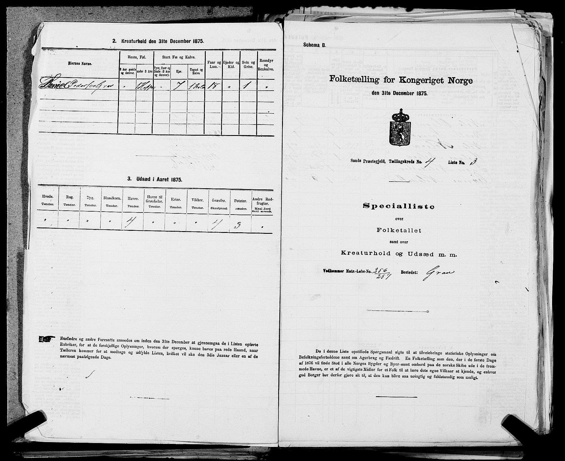 SAST, Folketelling 1875 for 1136P Sand prestegjeld, 1875, s. 331