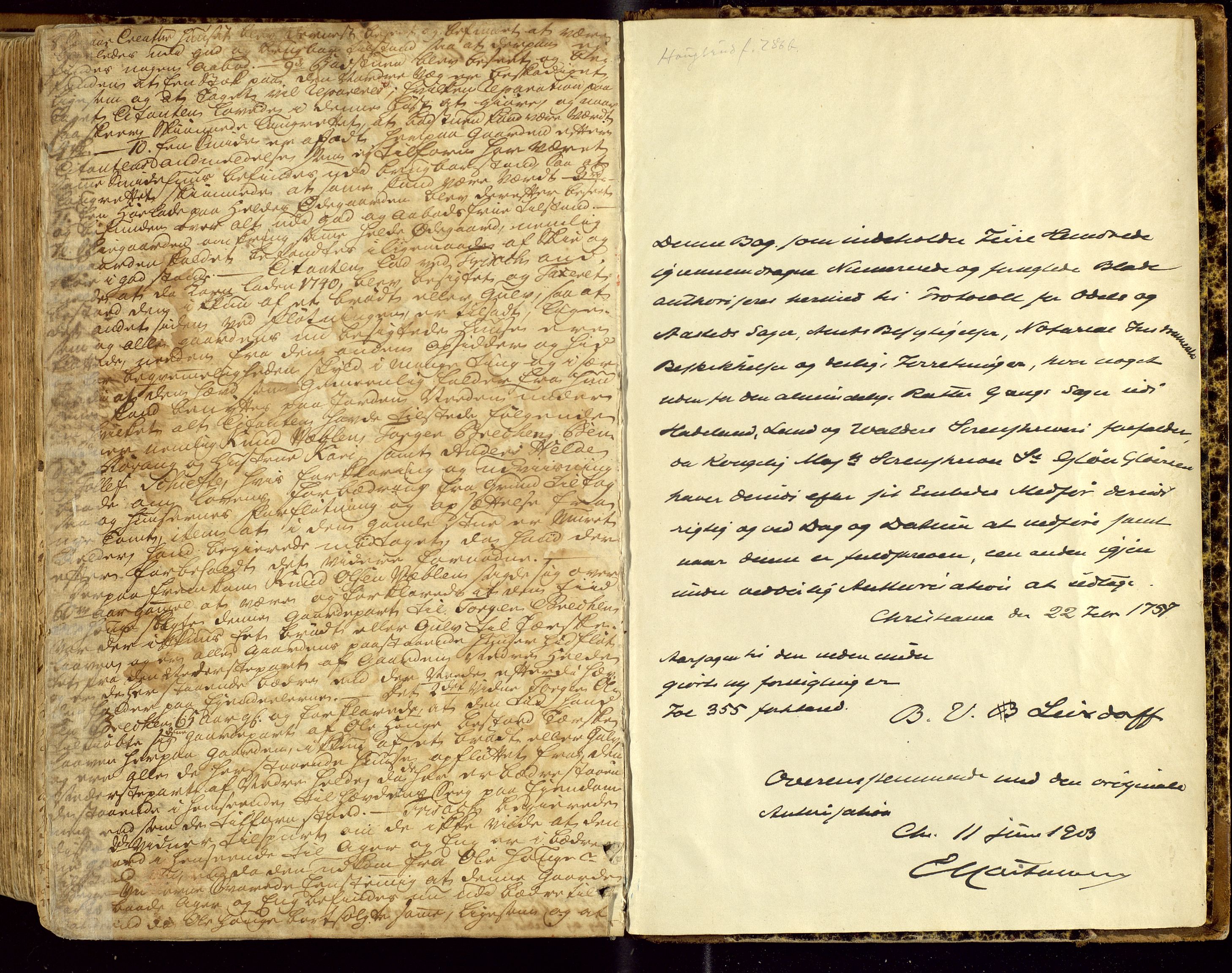 Hadeland, Land og Valdres sorenskriveri, SAH/TING-028/G/Gc/L0001: Ekstrarettsprotokoll, 1757-1764, s. 399b
