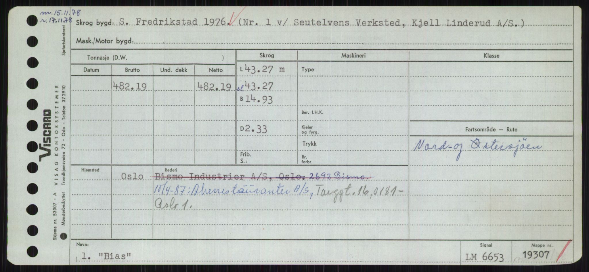 Sjøfartsdirektoratet med forløpere, Skipsmålingen, RA/S-1627/H/Hc/L0001: Lektere, A-Y, s. 51