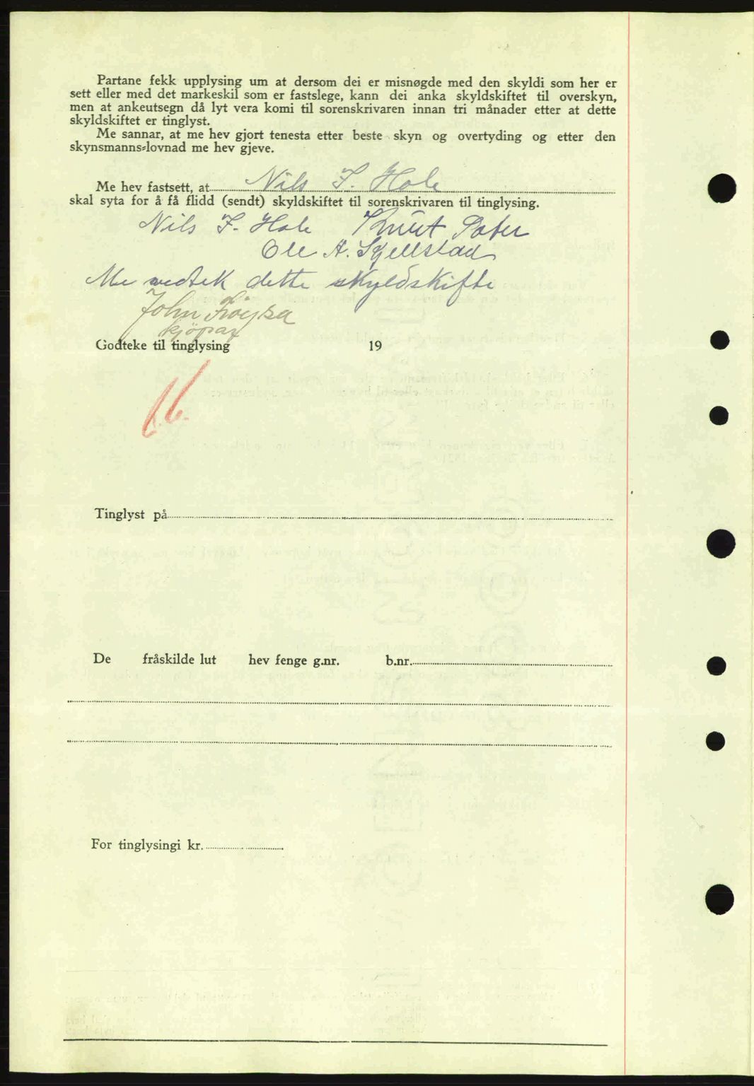 Nordre Sunnmøre sorenskriveri, AV/SAT-A-0006/1/2/2C/2Ca: Pantebok nr. A7, 1939-1939, Dagboknr: 1685/1939