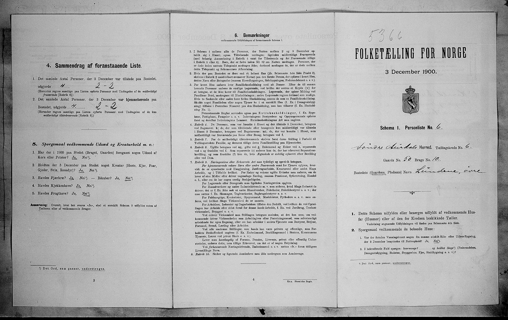 SAH, Folketelling 1900 for 0540 Sør-Aurdal herred, 1900, s. 670