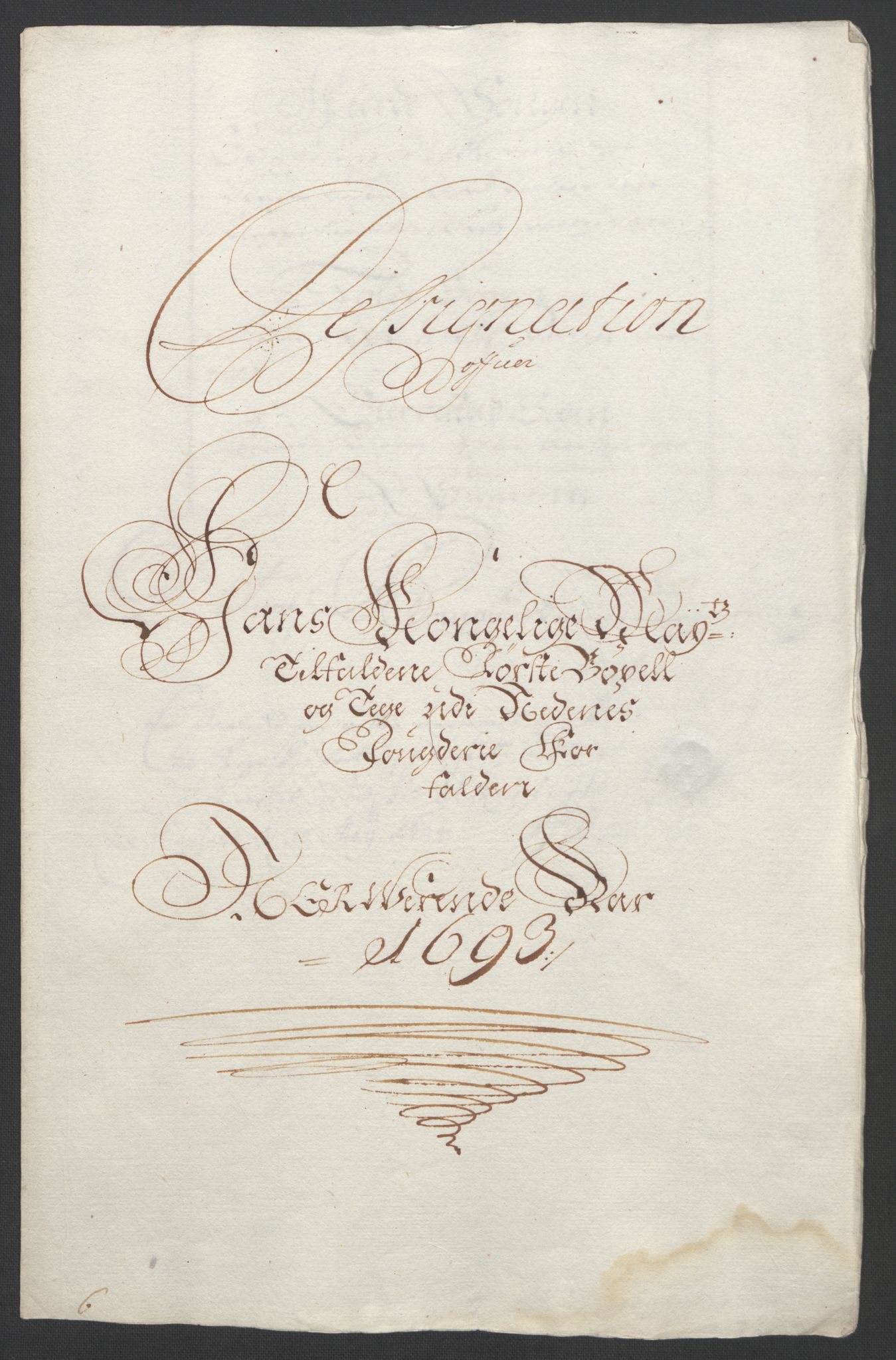 Rentekammeret inntil 1814, Reviderte regnskaper, Fogderegnskap, RA/EA-4092/R39/L2312: Fogderegnskap Nedenes, 1693-1695, s. 108