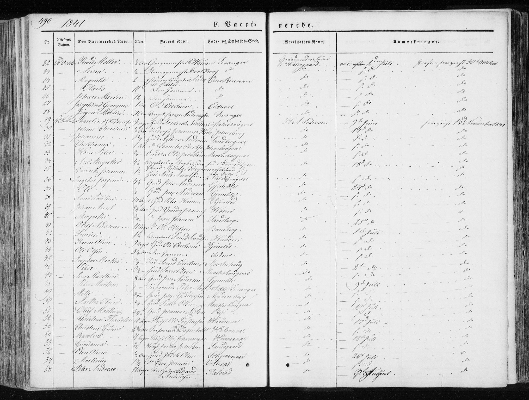 Ministerialprotokoller, klokkerbøker og fødselsregistre - Nord-Trøndelag, SAT/A-1458/717/L0154: Ministerialbok nr. 717A06 /1, 1836-1849, s. 490