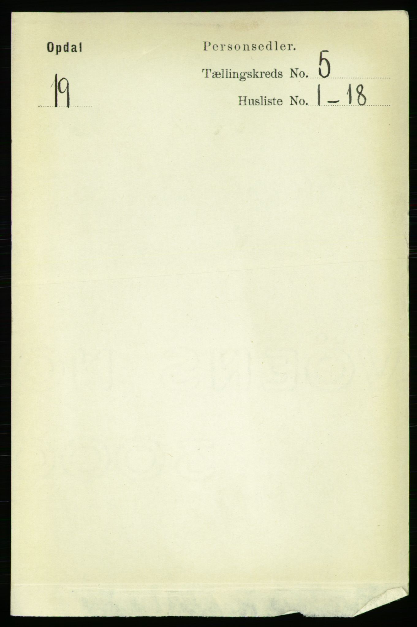 RA, Folketelling 1891 for 1634 Oppdal herred, 1891, s. 2222