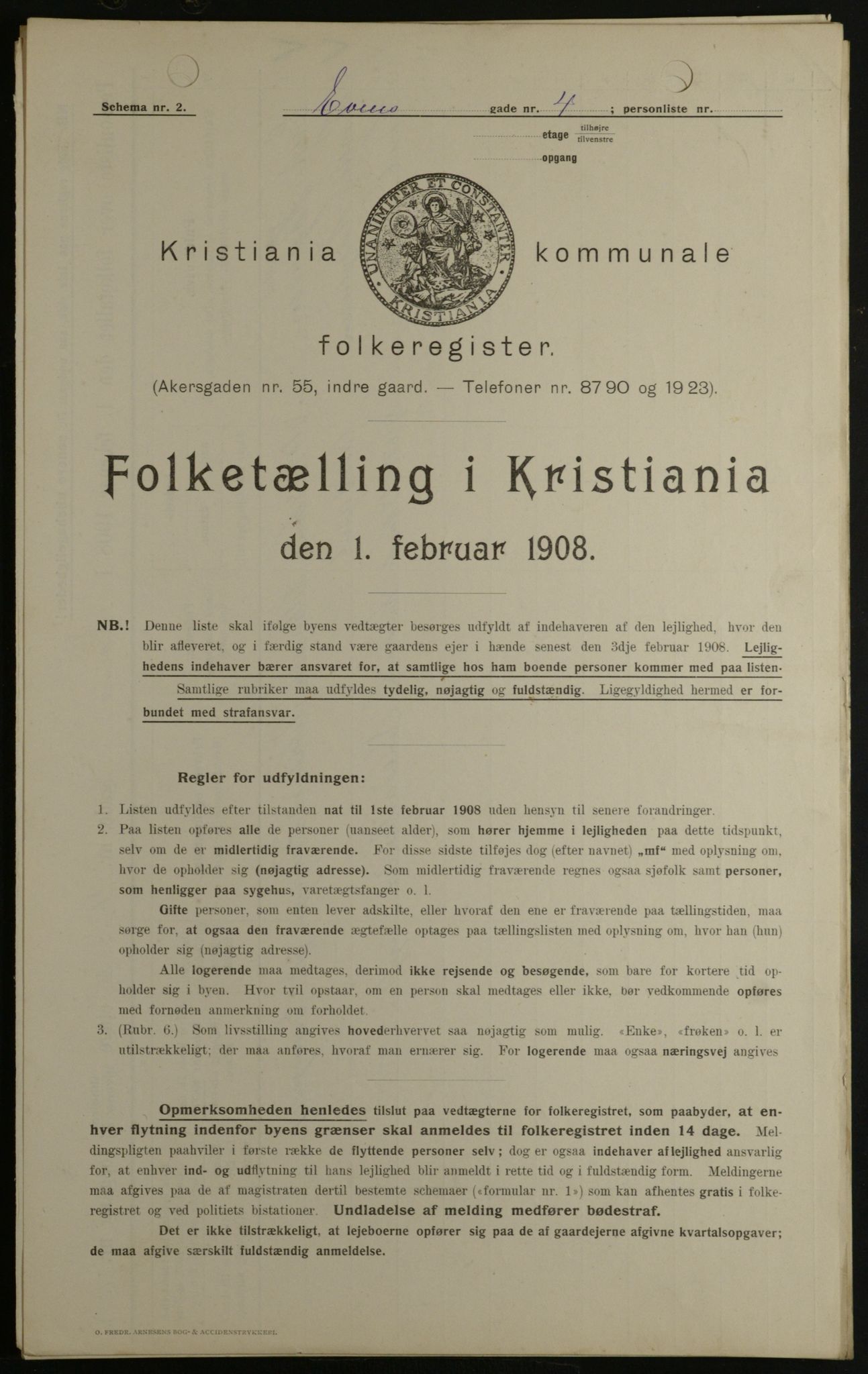 OBA, Kommunal folketelling 1.2.1908 for Kristiania kjøpstad, 1908, s. 20837