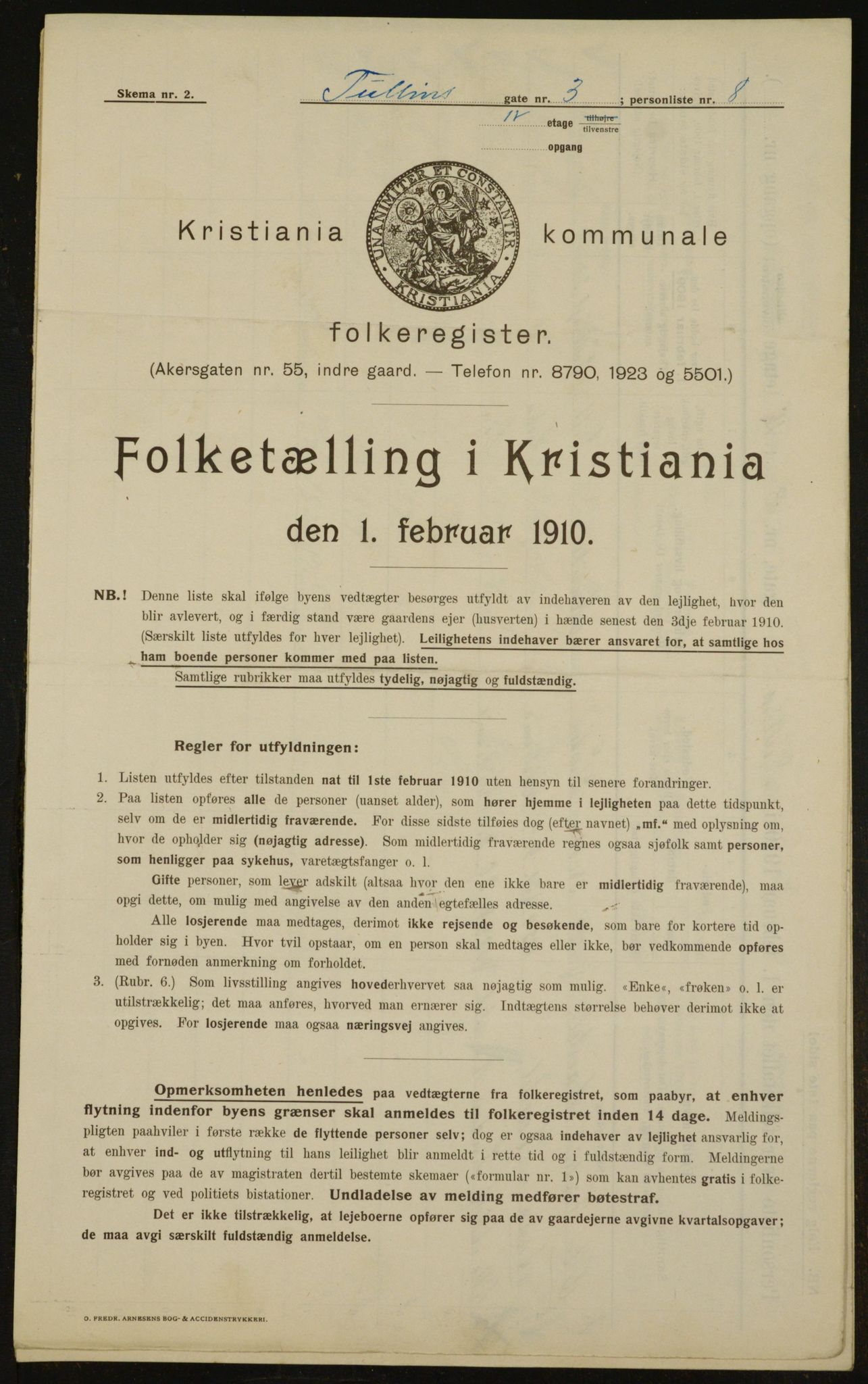 OBA, Kommunal folketelling 1.2.1910 for Kristiania, 1910, s. 111379