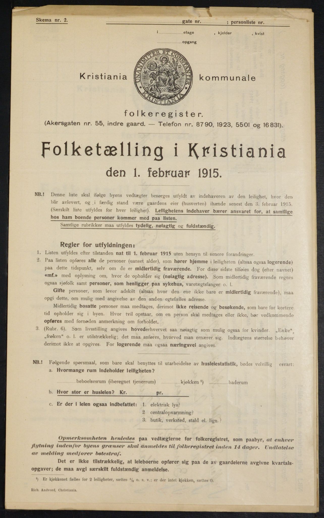 OBA, Kommunal folketelling 1.2.1915 for Kristiania, 1915, s. 29505