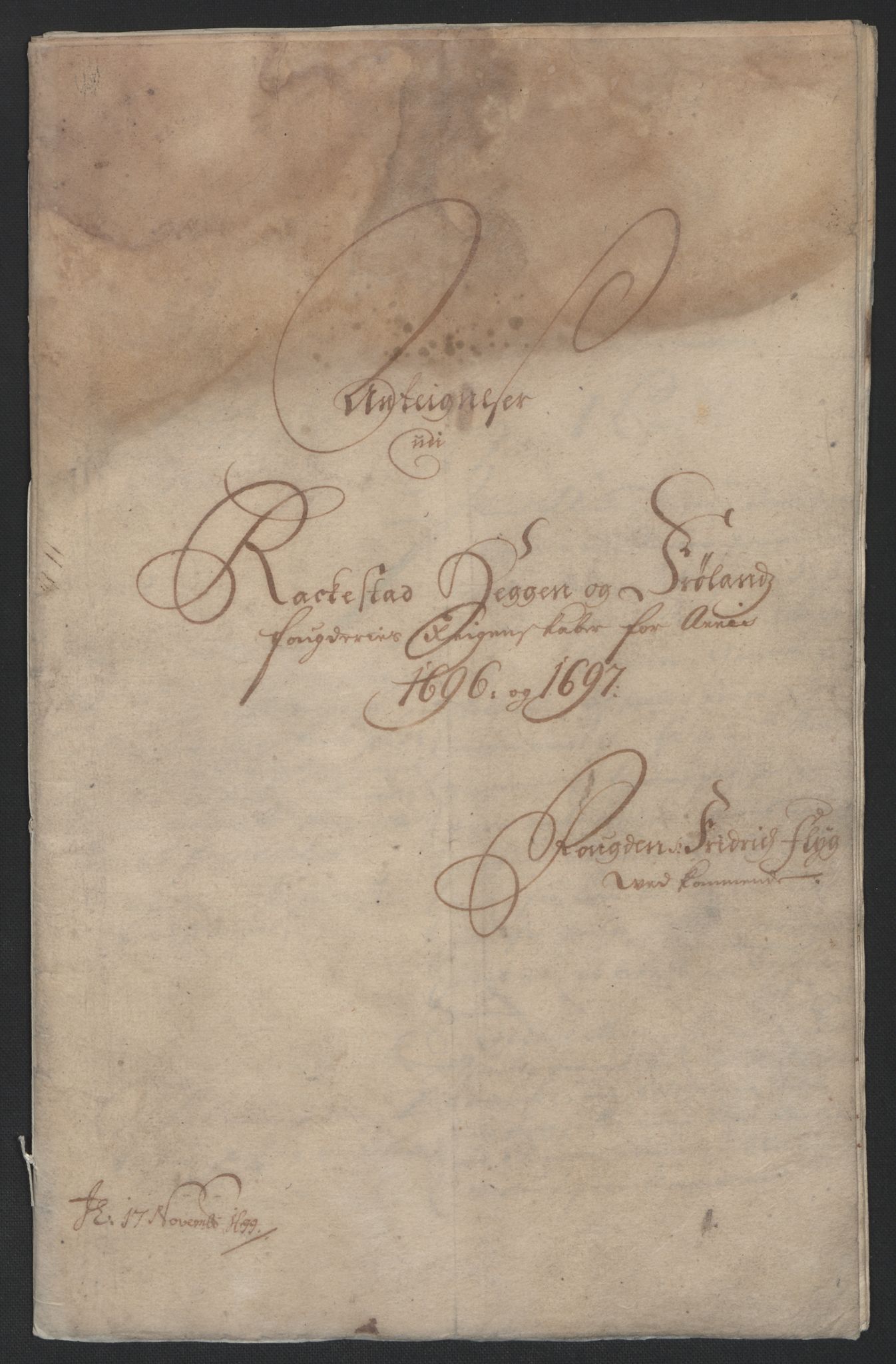 Rentekammeret inntil 1814, Reviderte regnskaper, Fogderegnskap, RA/EA-4092/R07/L0287: Fogderegnskap Rakkestad, Heggen og Frøland, 1697, s. 359
