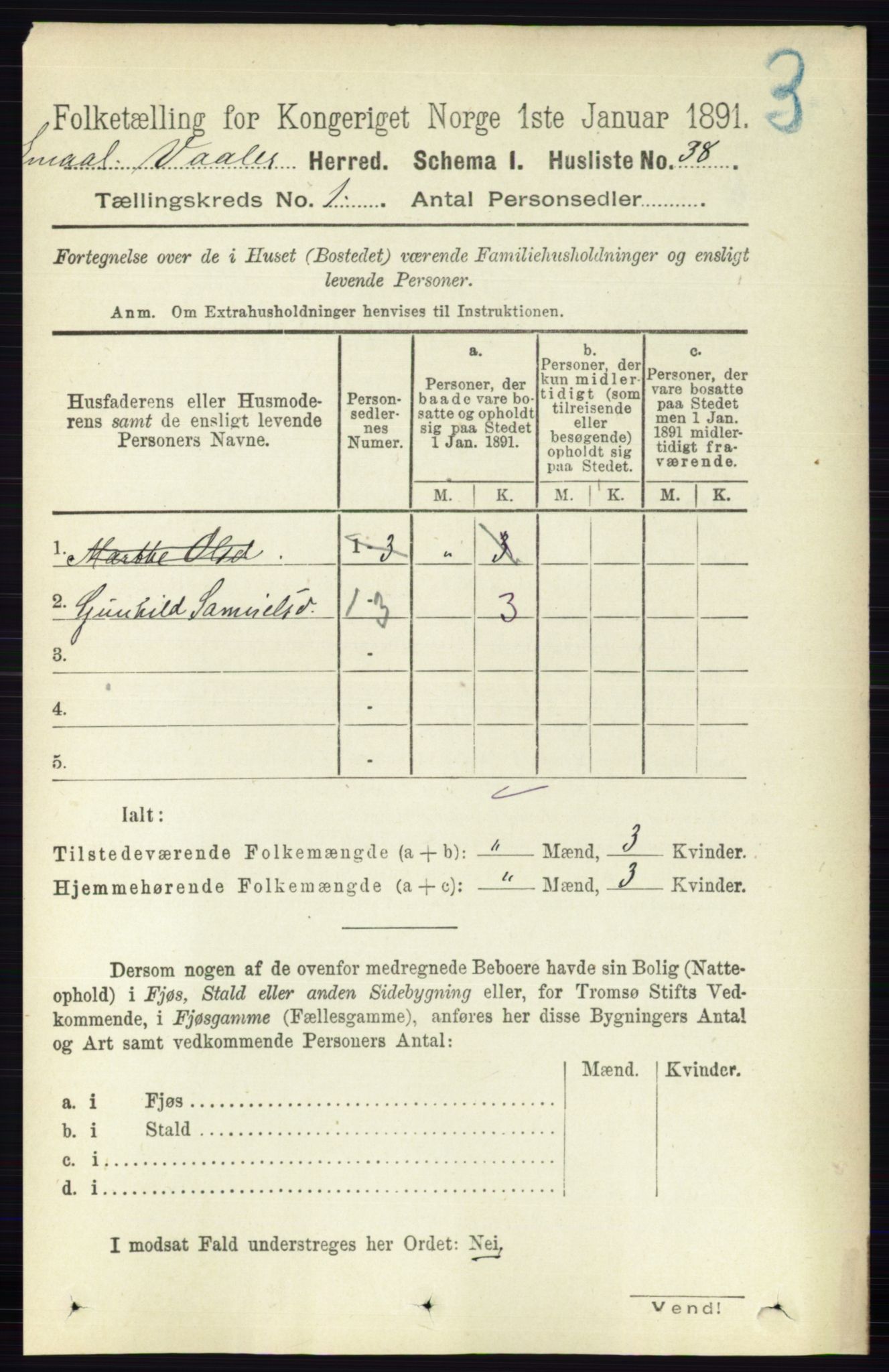 RA, Folketelling 1891 for 0137 Våler herred, 1891, s. 59