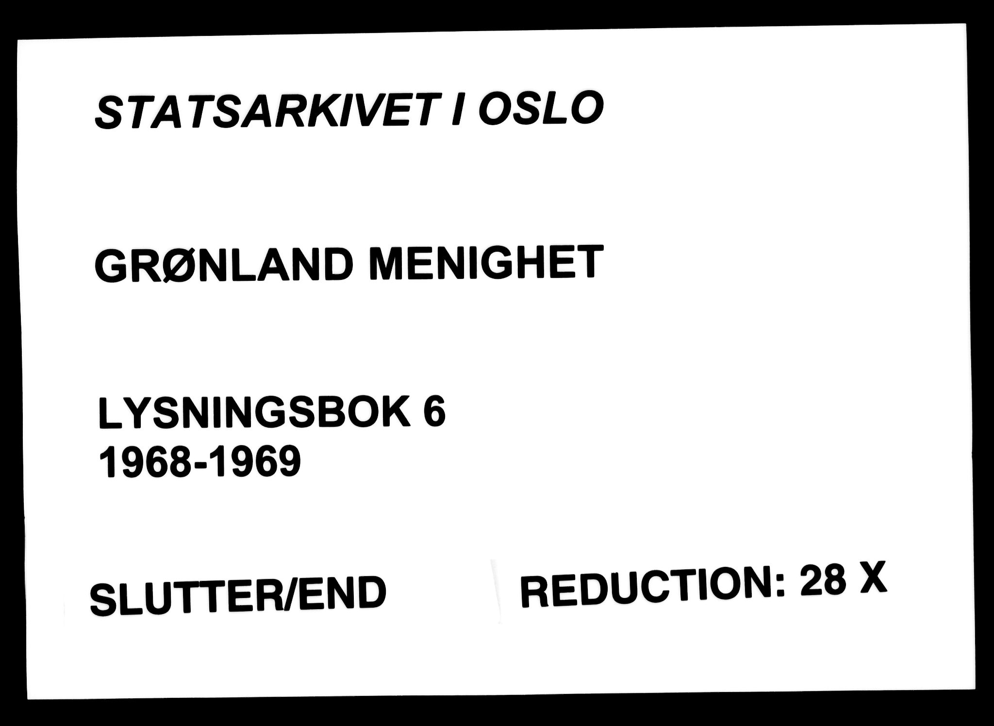 Grønland prestekontor Kirkebøker, SAO/A-10848/H/Ha/L0006: Lysningsprotokoll nr. 6, 1968-1969